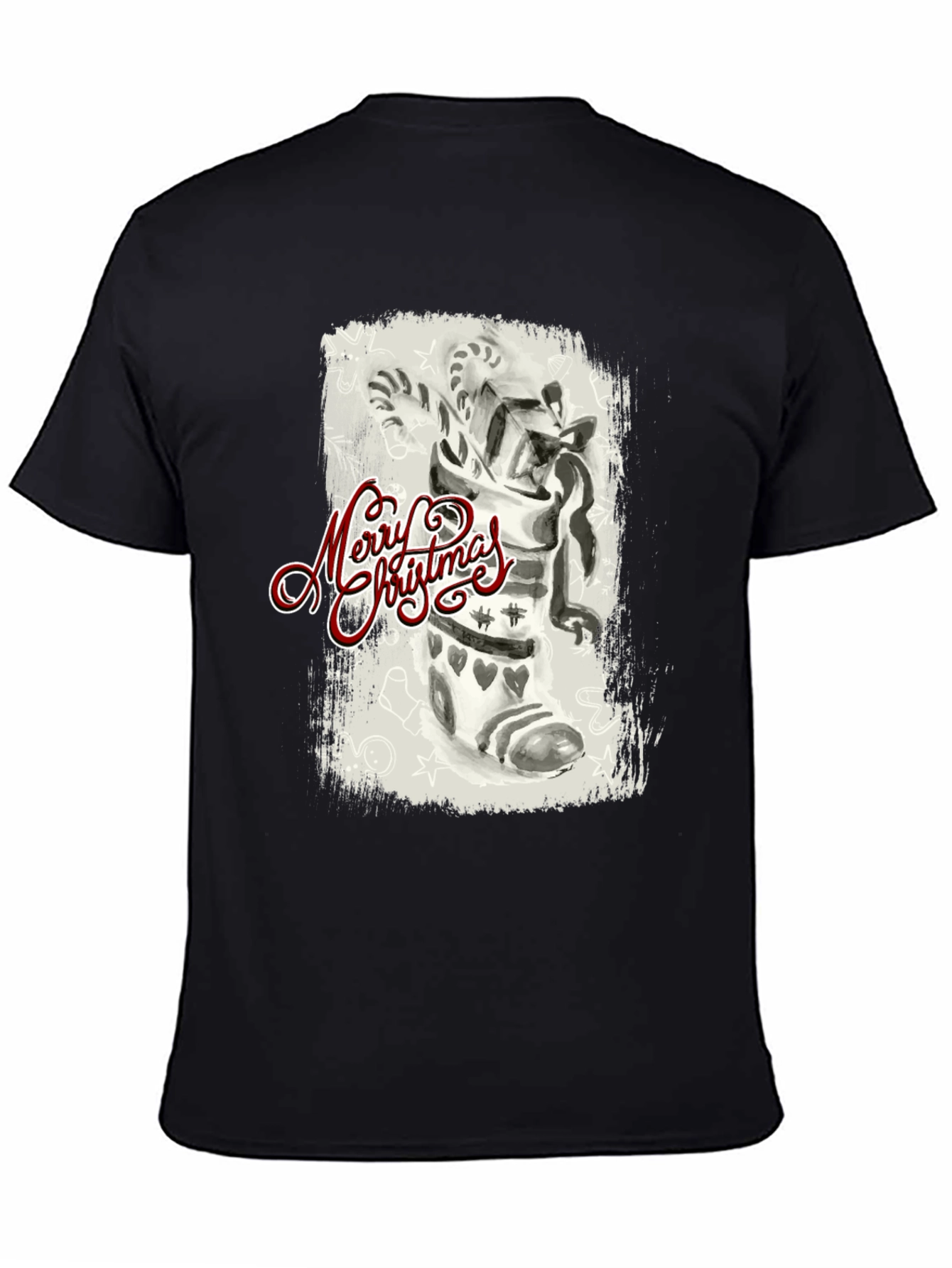 Festive Christmas Stocking Graphic Tee