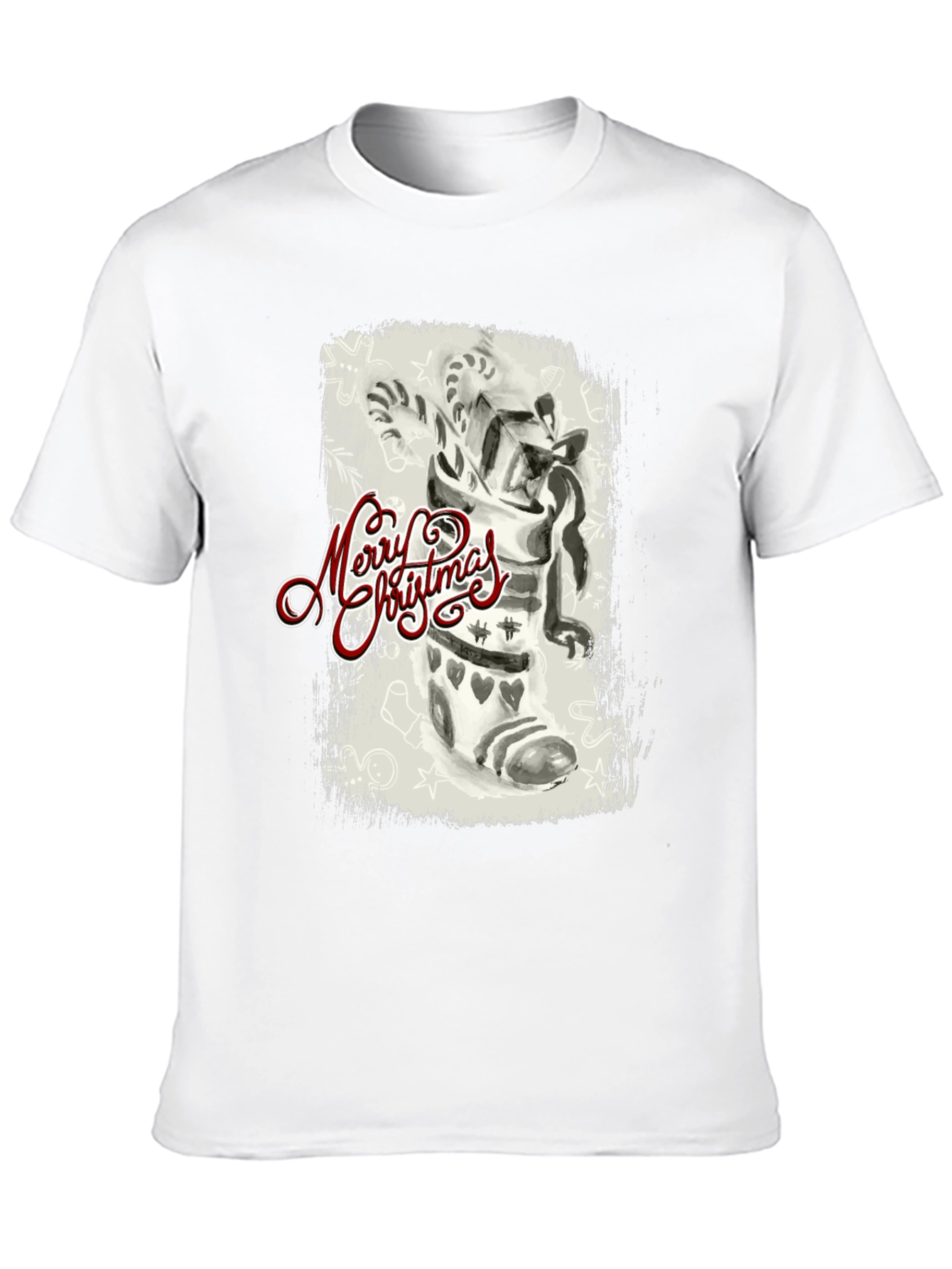 Festive Christmas Stocking Graphic Tee