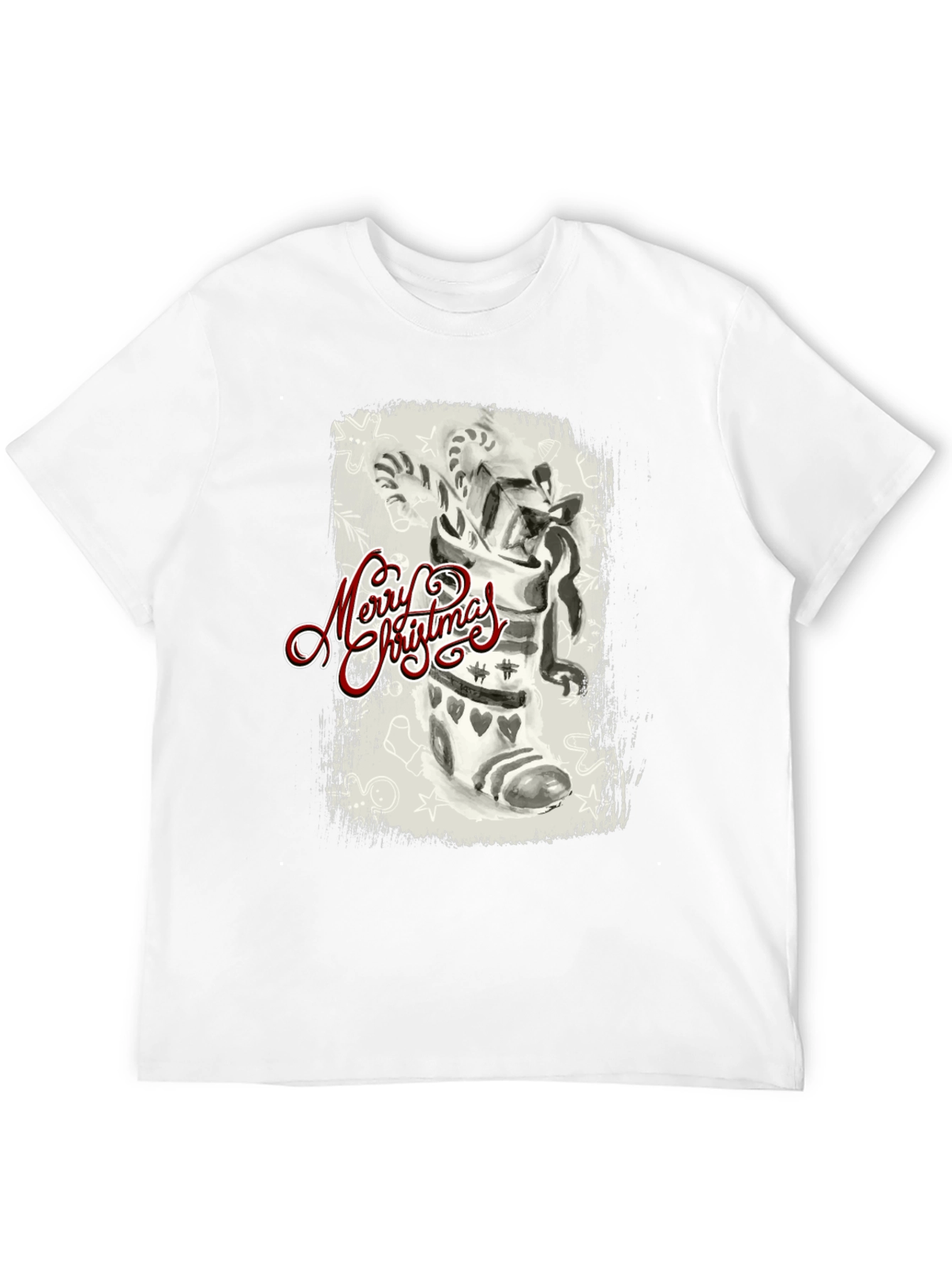 Festive Christmas Stocking Graphic Tee