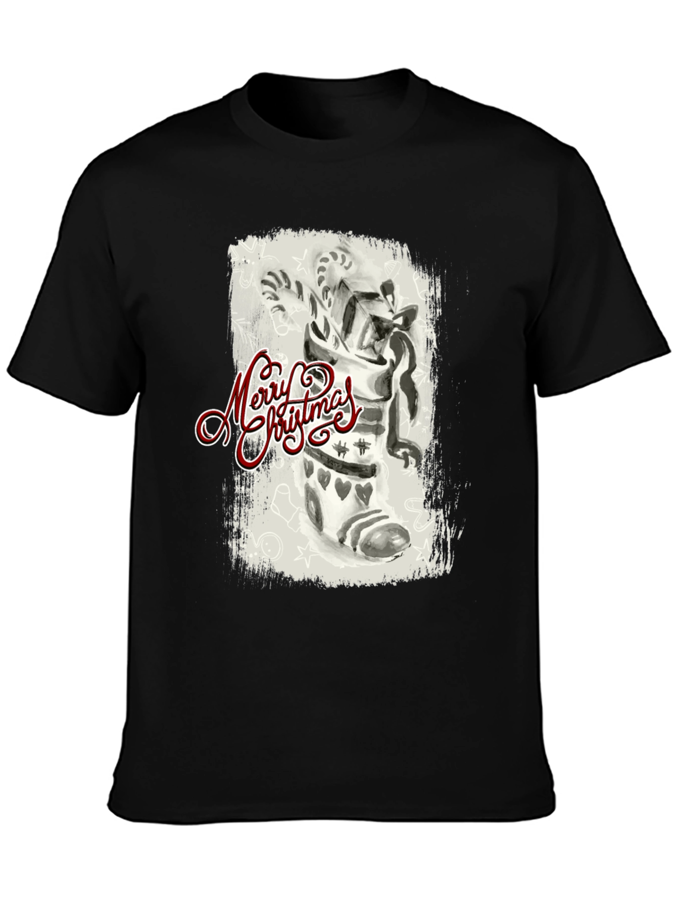 Festive Christmas Stocking Graphic Tee