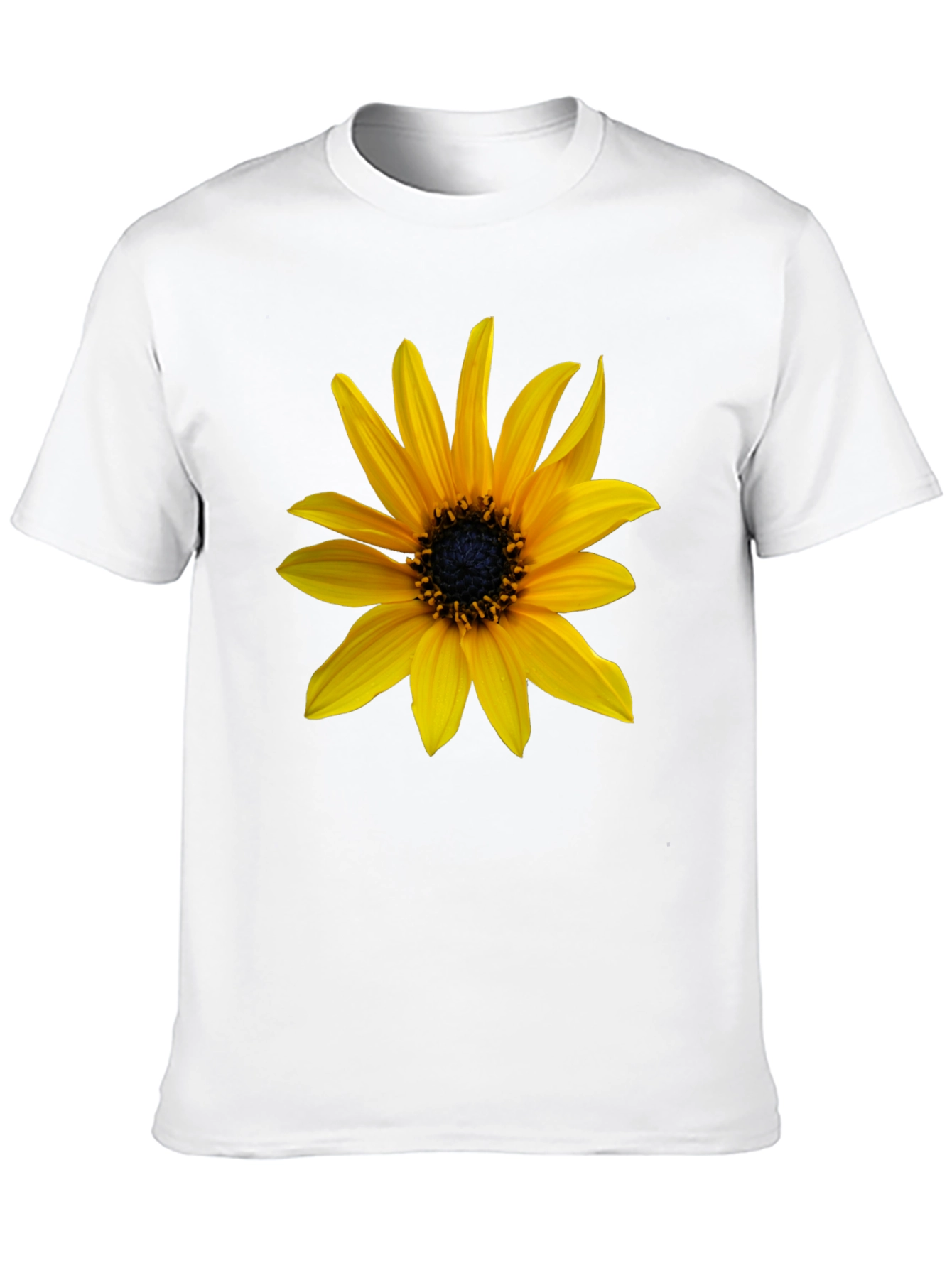 Sunflower Graphic Tee - Black Cotton Blend