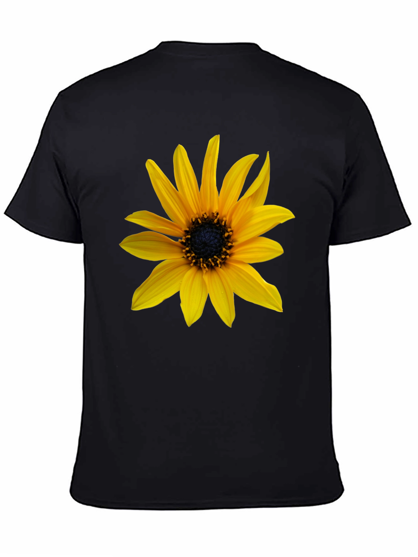 Sunflower Graphic Tee - Black Cotton Blend