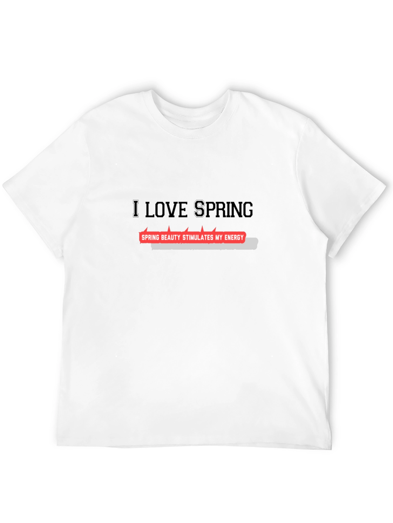 I Love Spring Black T-Shirt