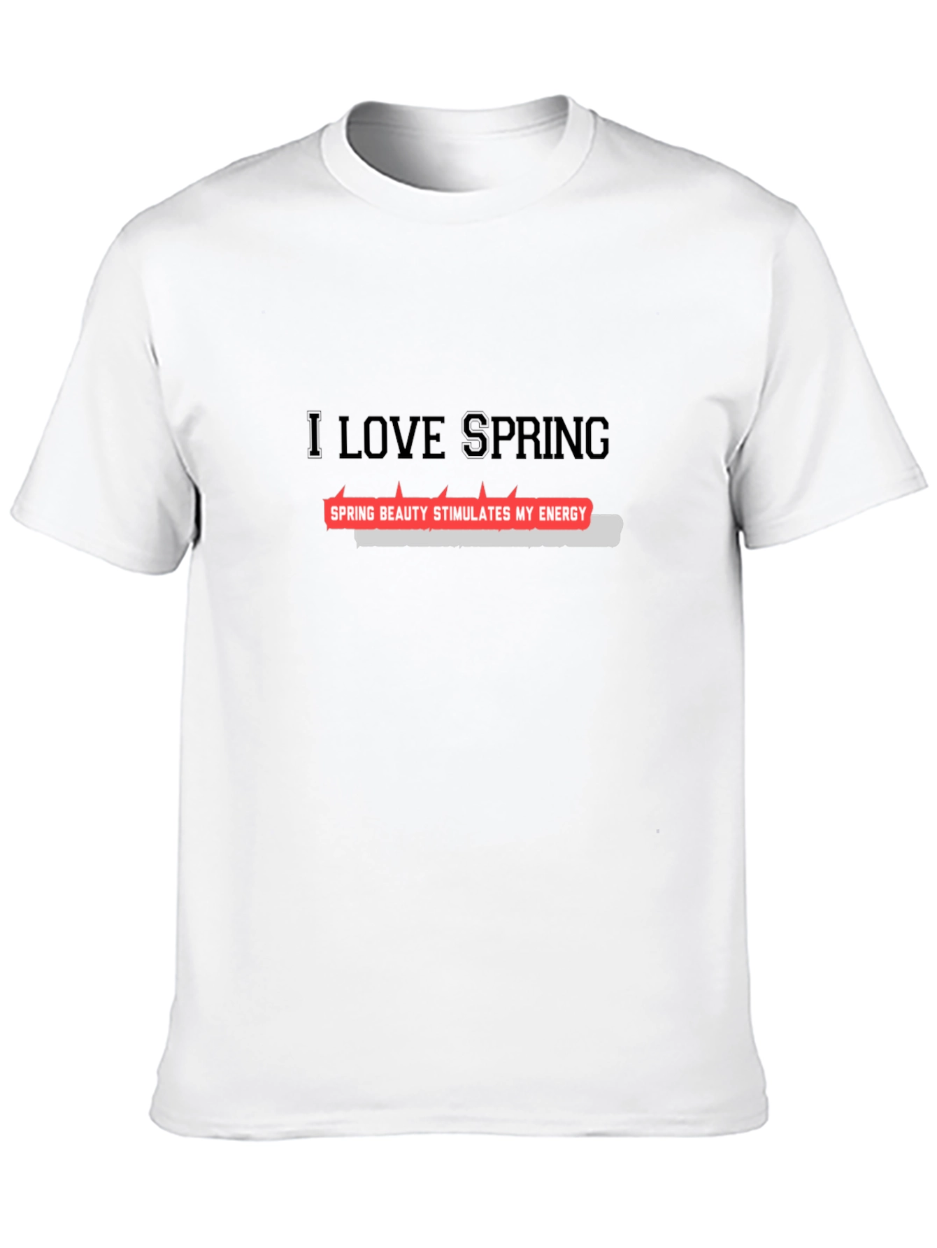 I Love Spring Black T-Shirt