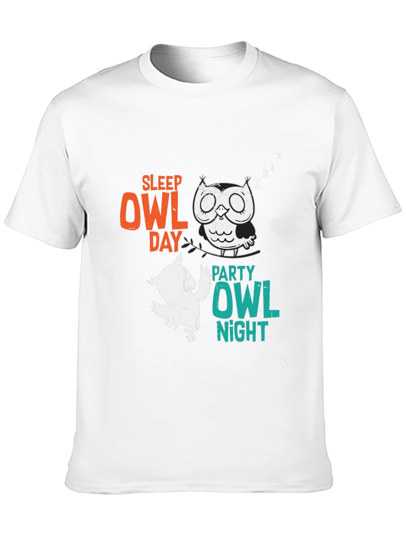 Sleep Owl Day Party Owl Night Graphic T-Shirt