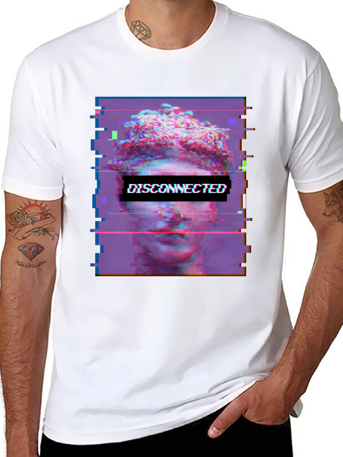 Disconnected Vaporwave Graphic Tee - Unisex