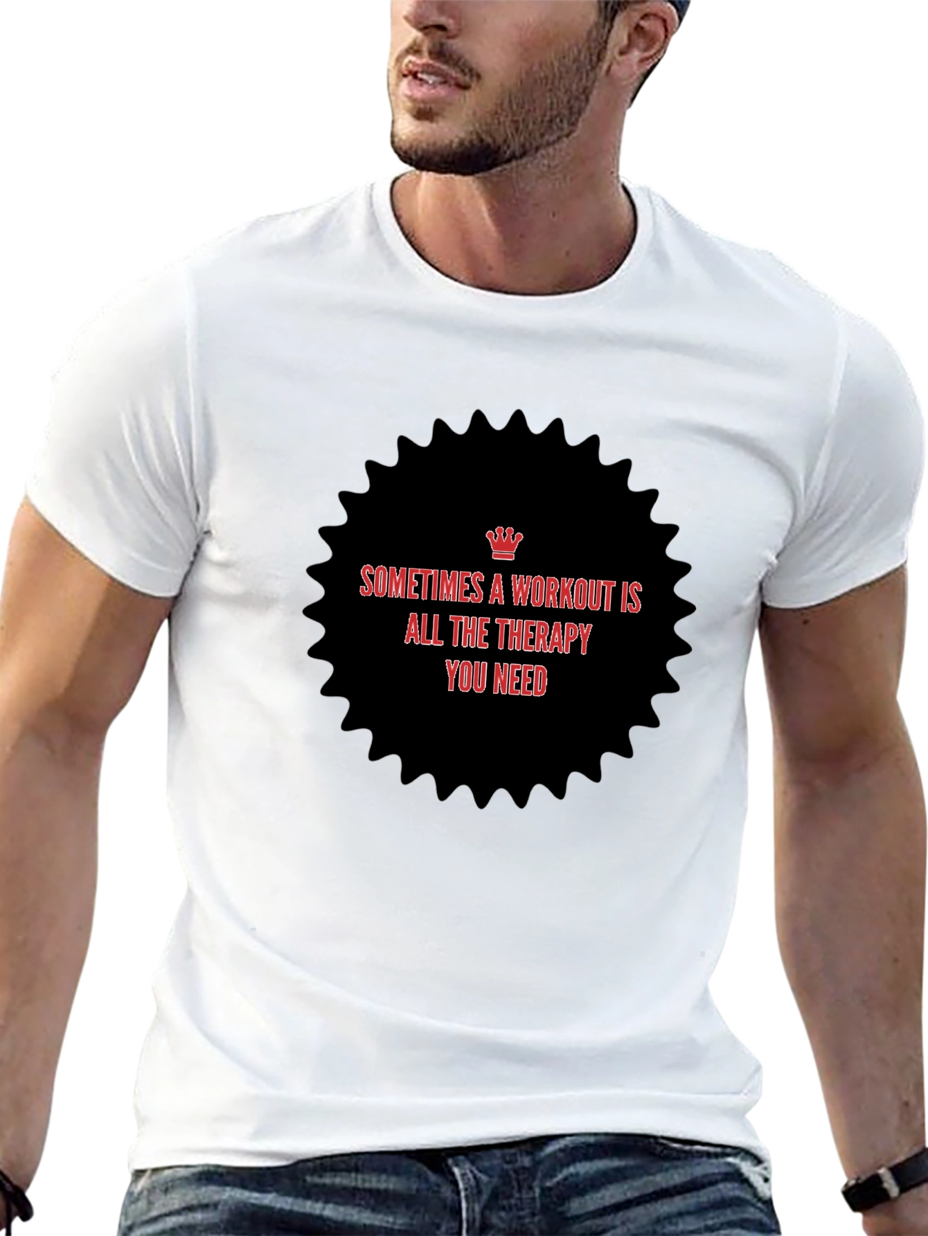 Workout Therapy T-Shirt - Motivational Fitness Tee