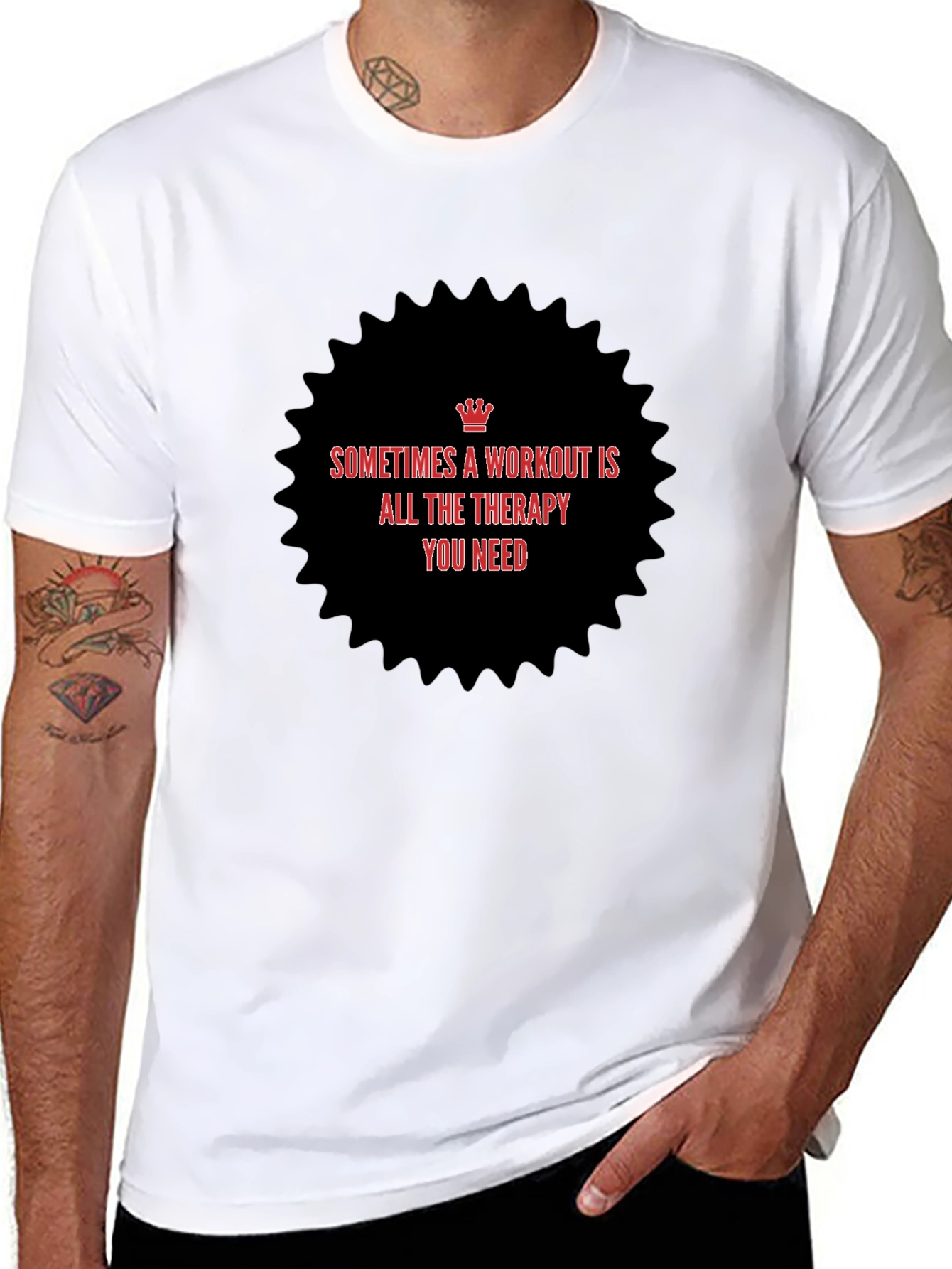 Workout Therapy T-Shirt - Motivational Fitness Tee