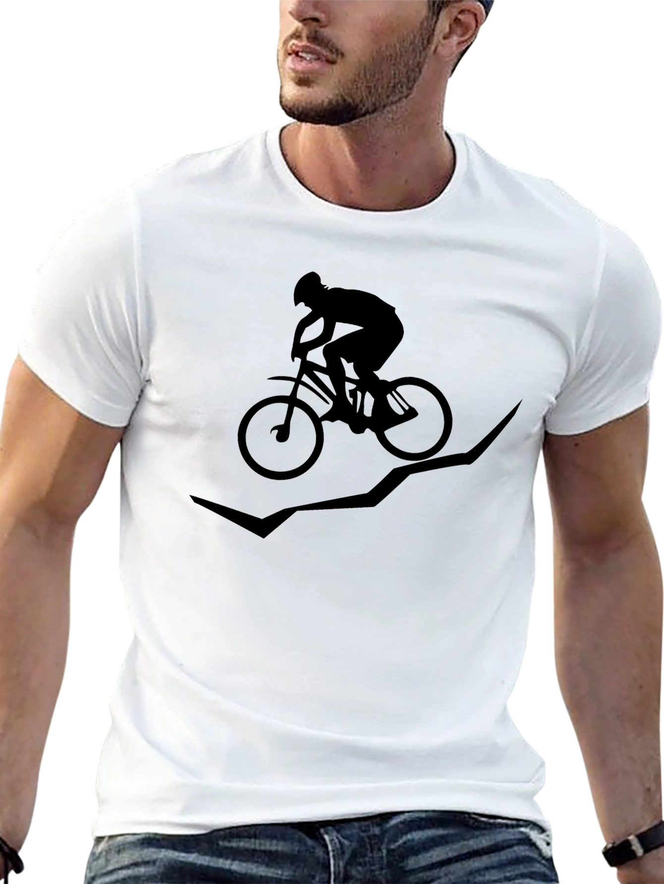 Mountain Biker T-Shirt - Black Graphic Tee