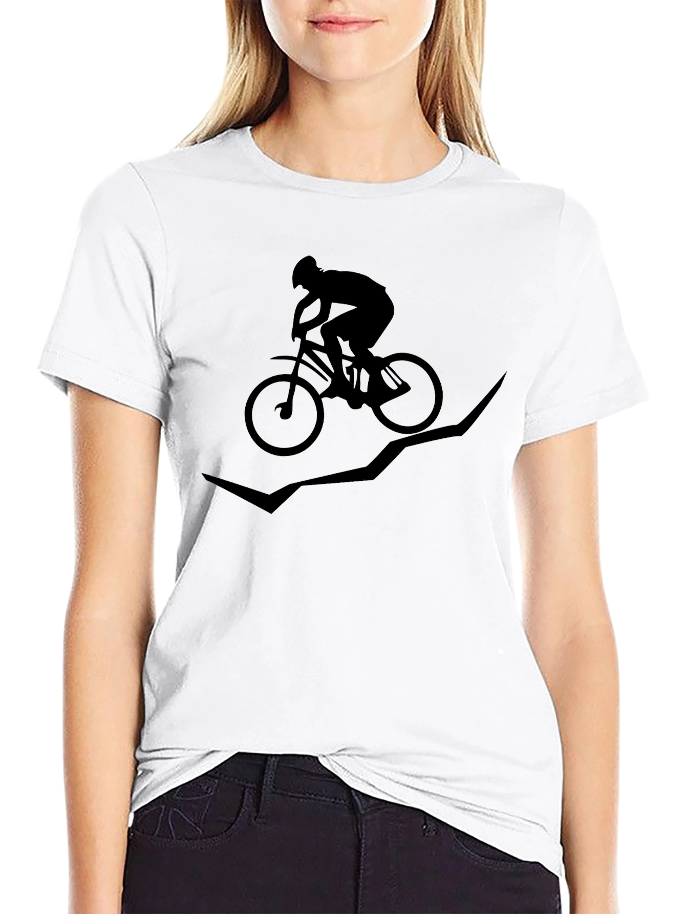Mountain Biker T-Shirt - Black Graphic Tee