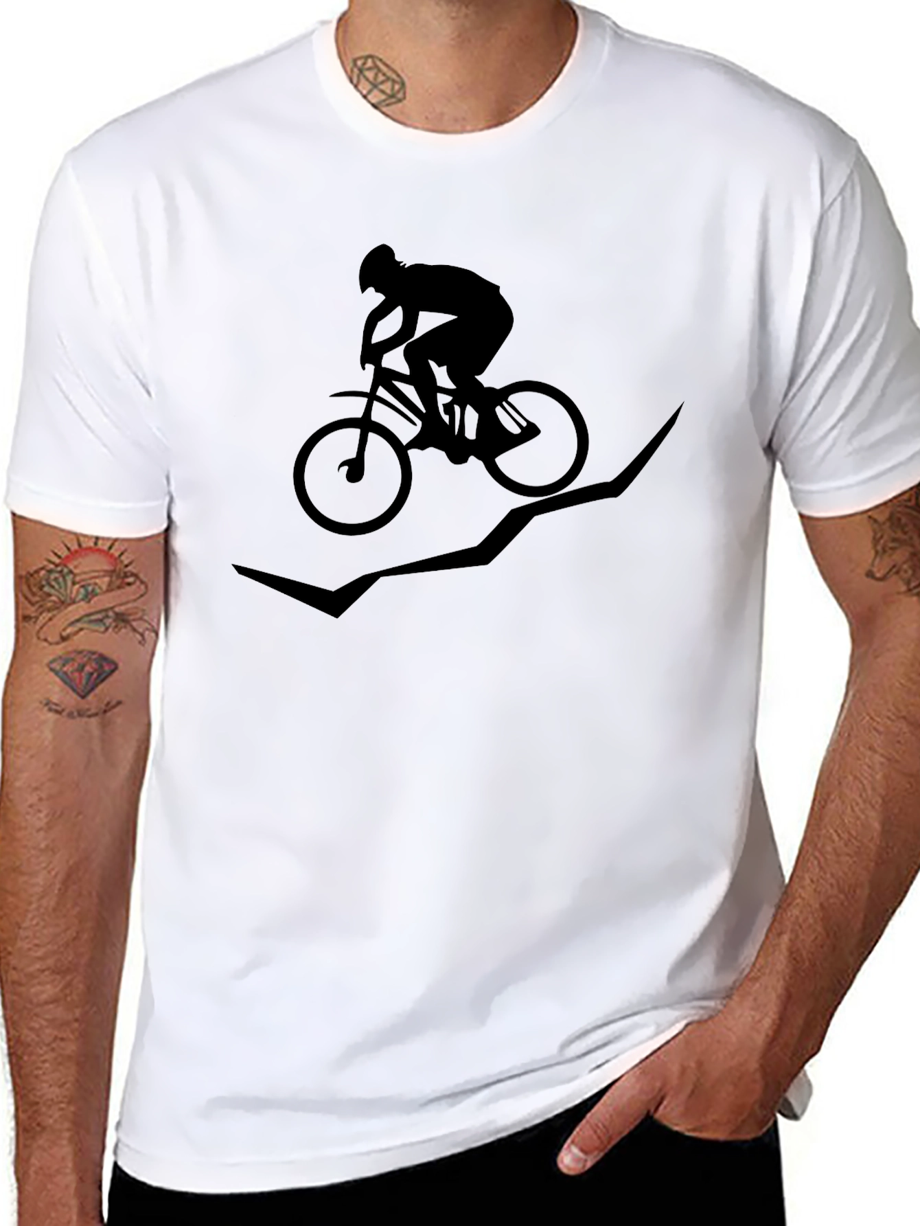Mountain Biker T-Shirt - Black Graphic Tee