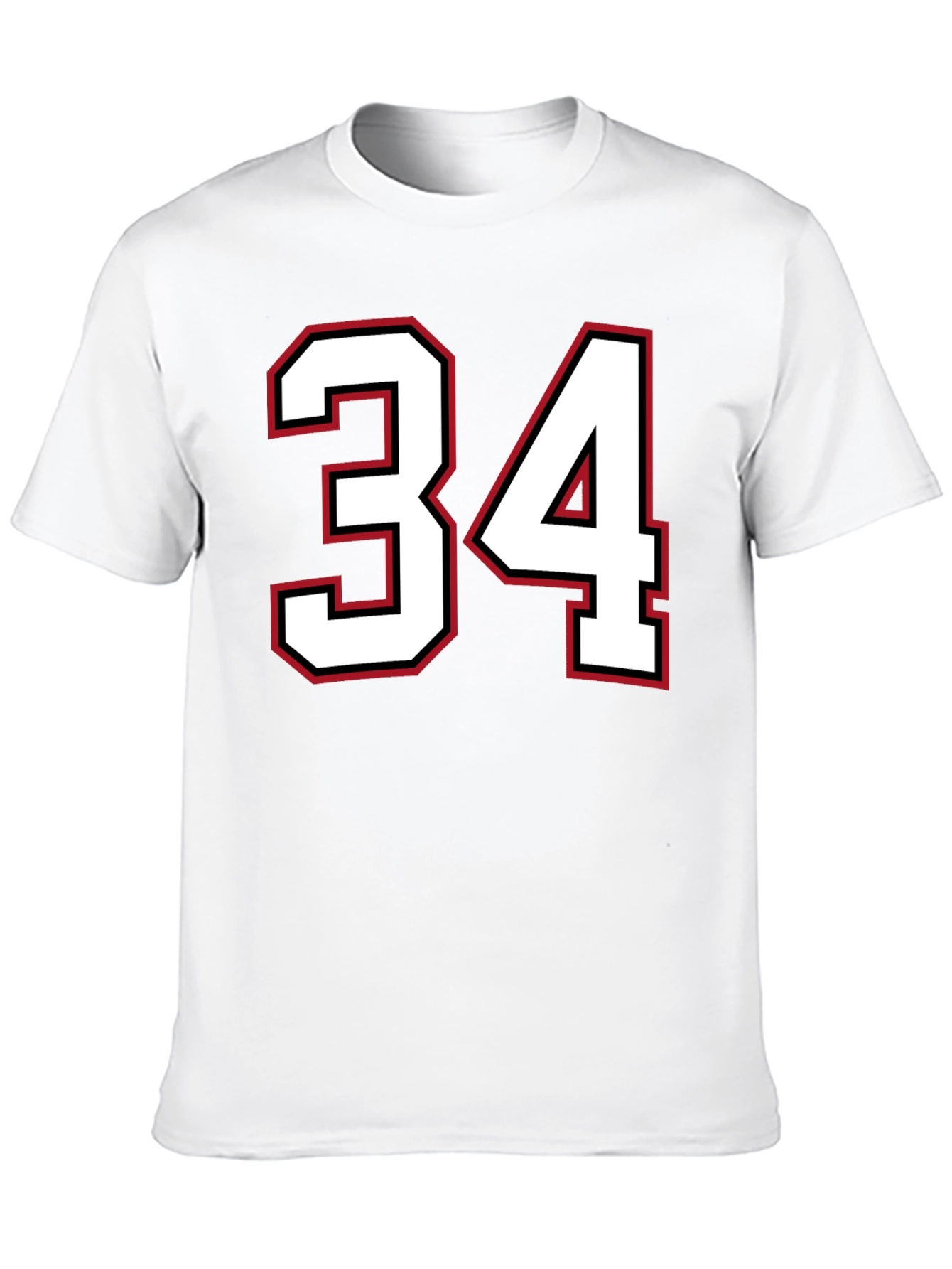 Jersey Number 34 Black T-Shirt