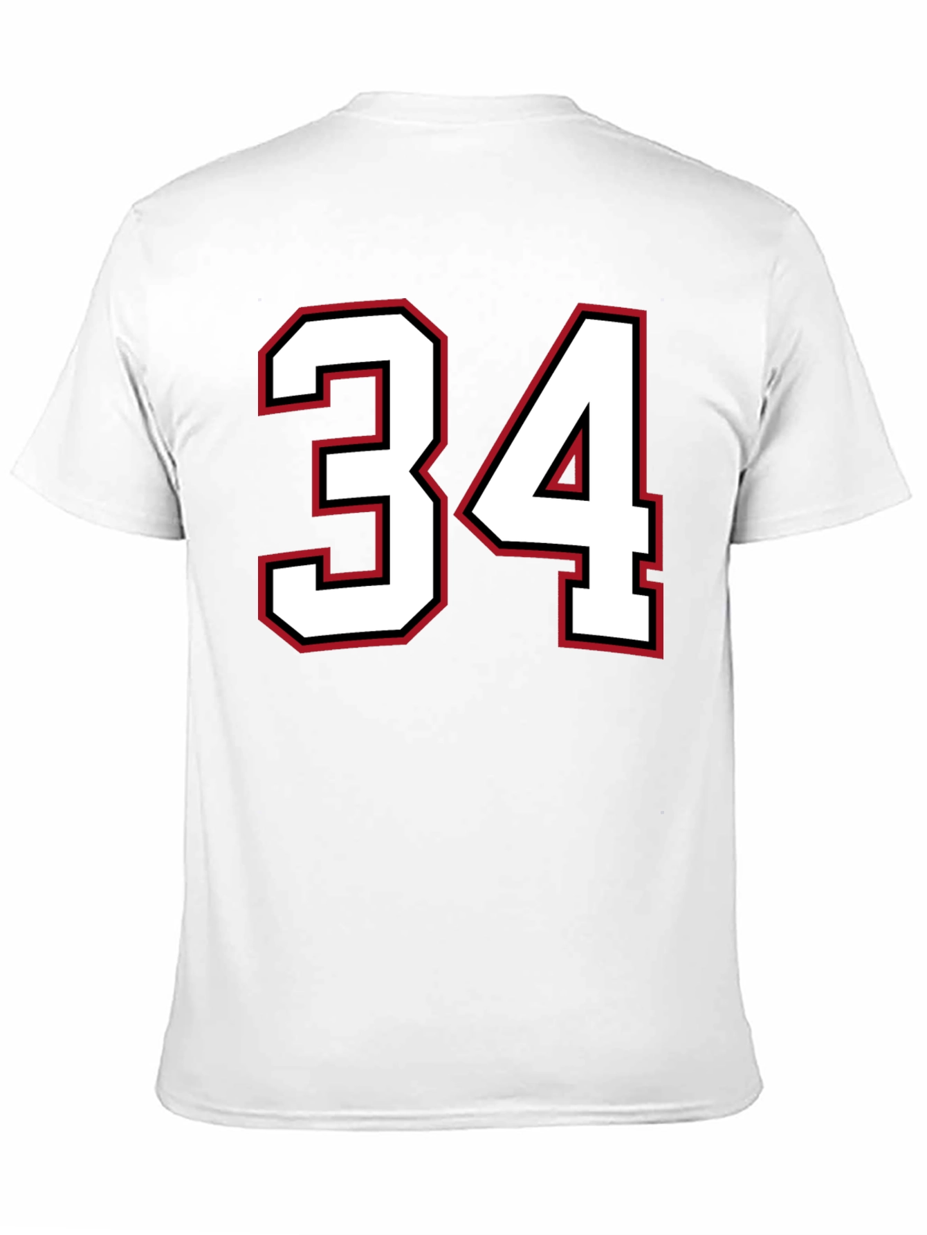 Jersey Number 34 Black T-Shirt