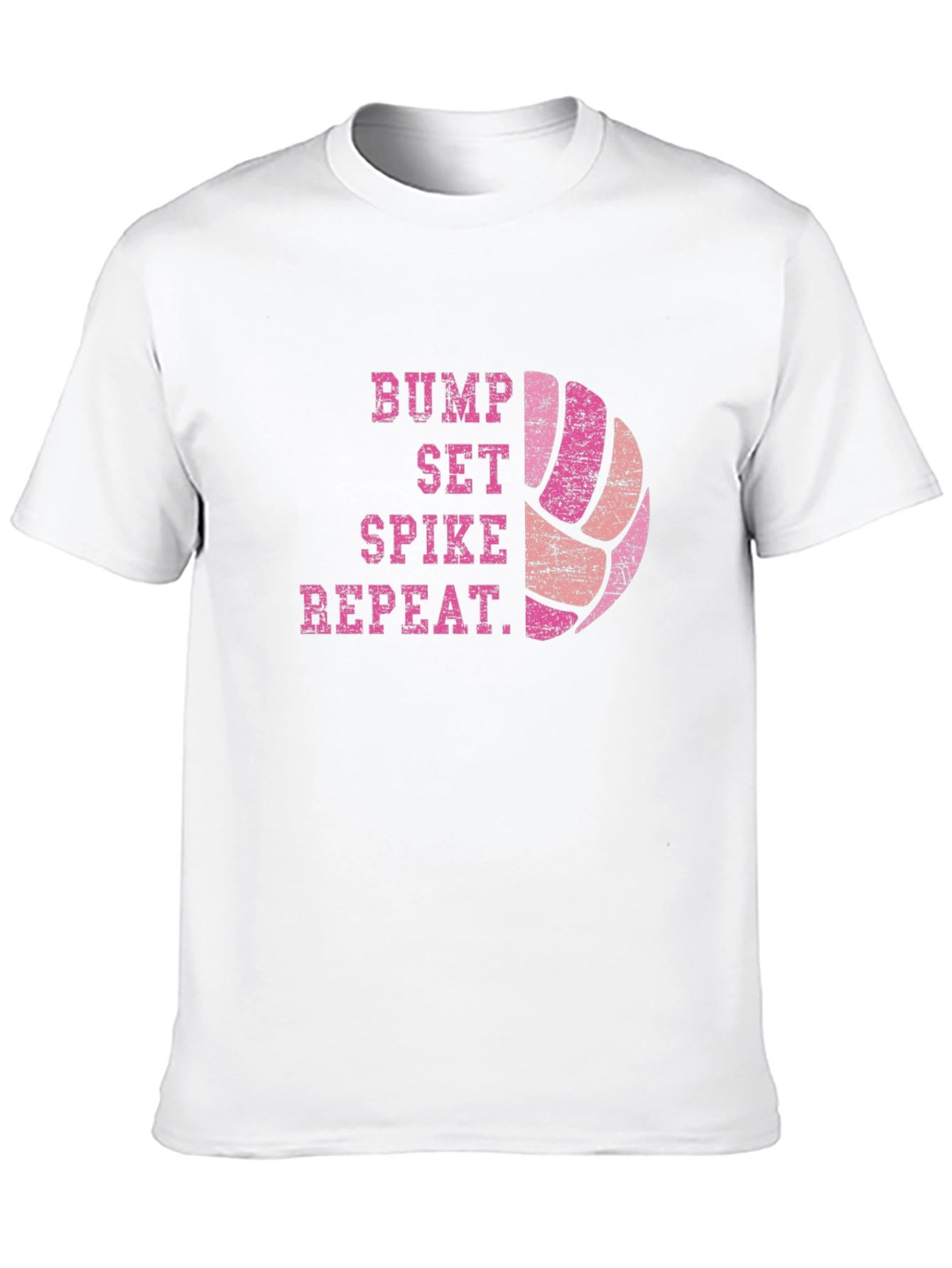 Volleyball Bump Set Spike Repeat Graphic T-Shirt