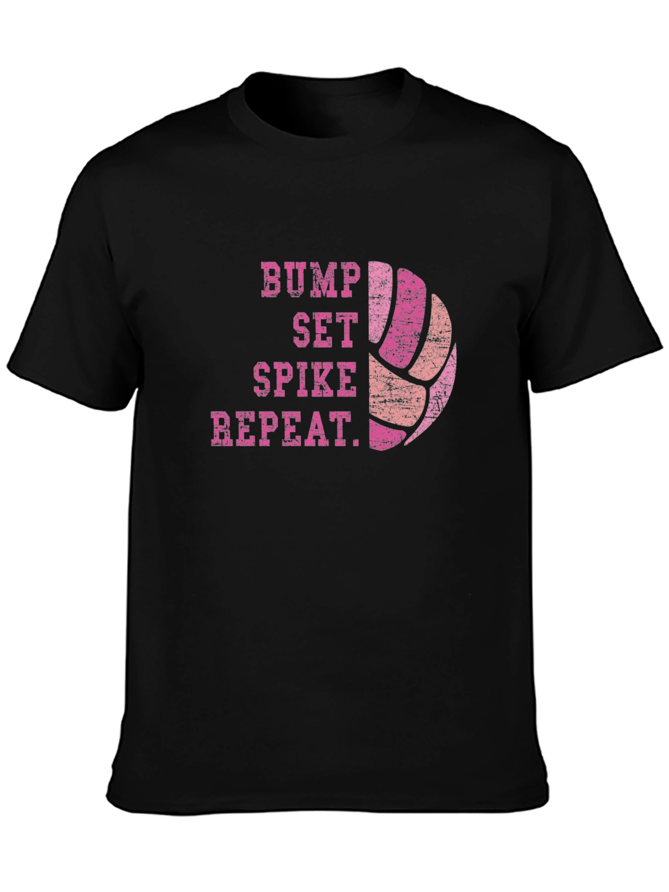 Volleyball Bump Set Spike Repeat Graphic T-Shirt