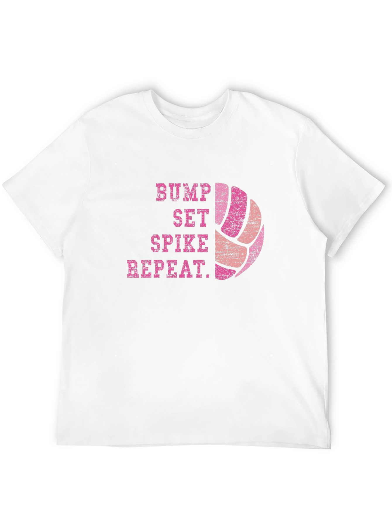 Volleyball Bump Set Spike Repeat Graphic T-Shirt