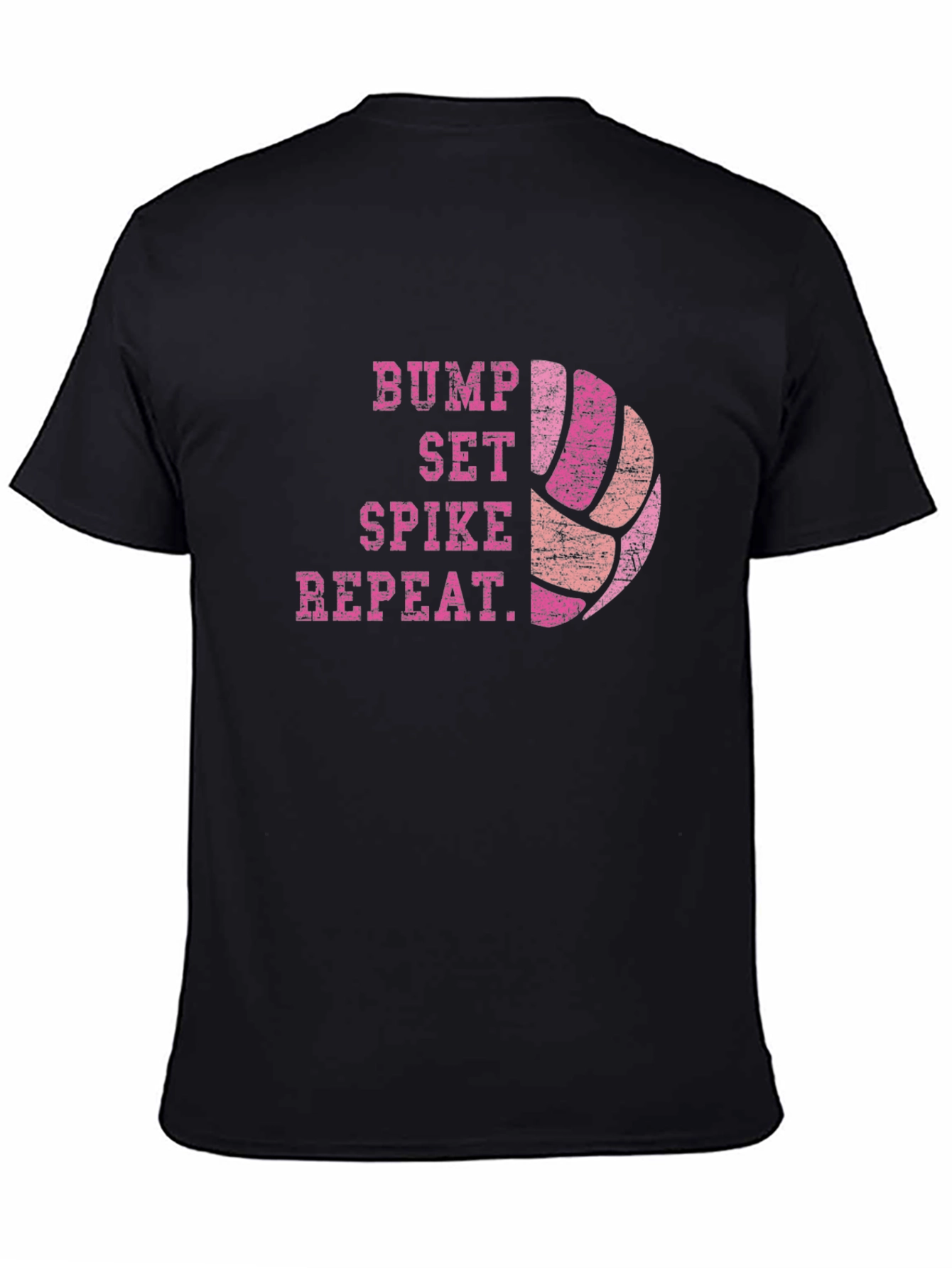 Volleyball Bump Set Spike Repeat Graphic T-Shirt