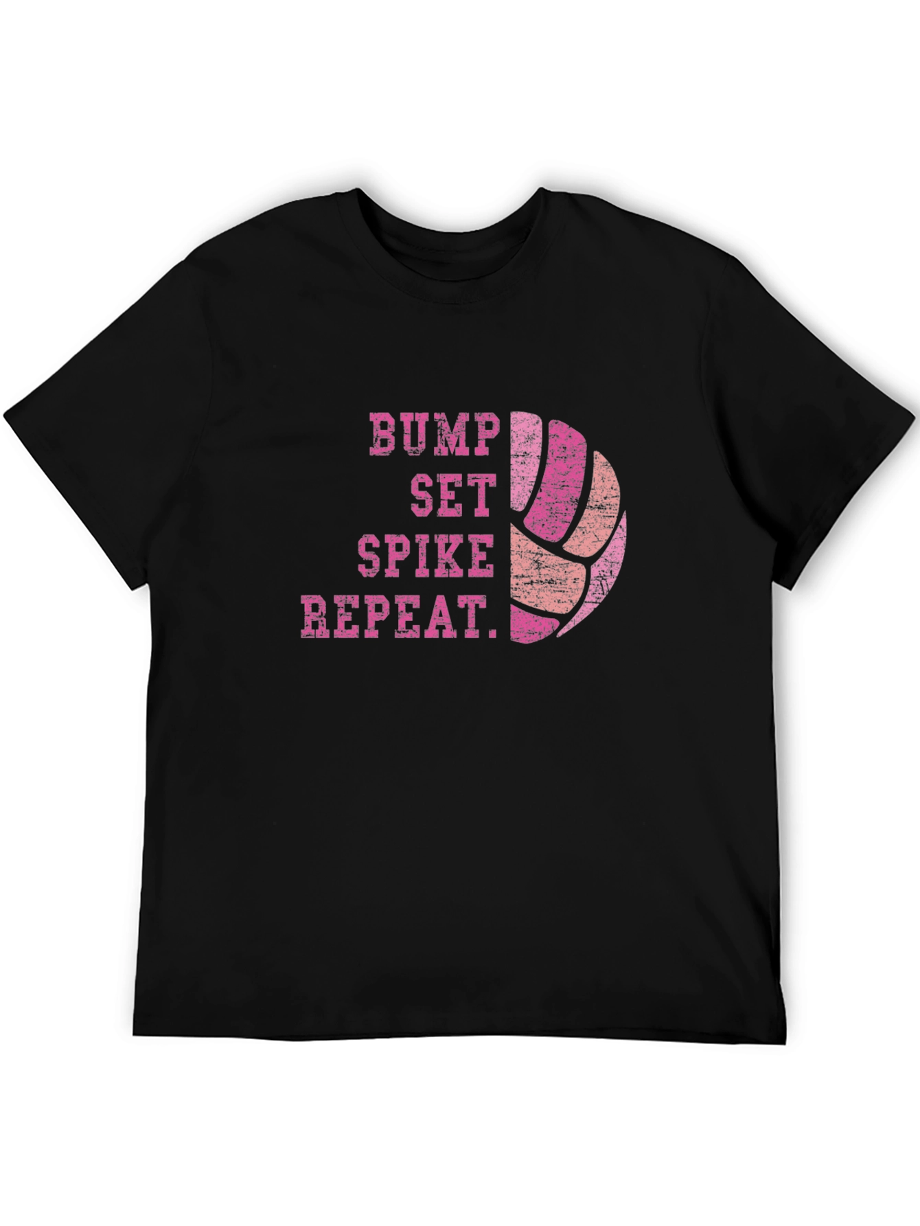 Volleyball Bump Set Spike Repeat Graphic T-Shirt