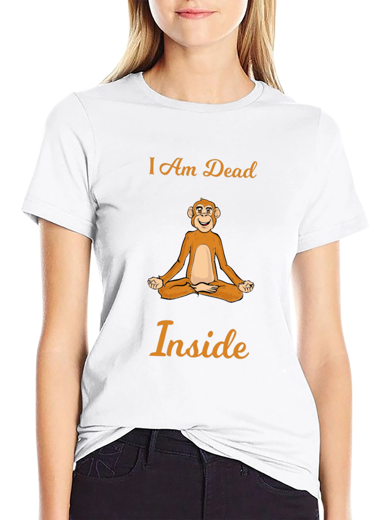 I Am Dead Inside Monkey Meditation T-Shirt