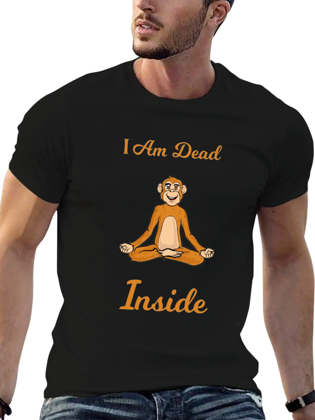 I Am Dead Inside Monkey Meditation T-Shirt