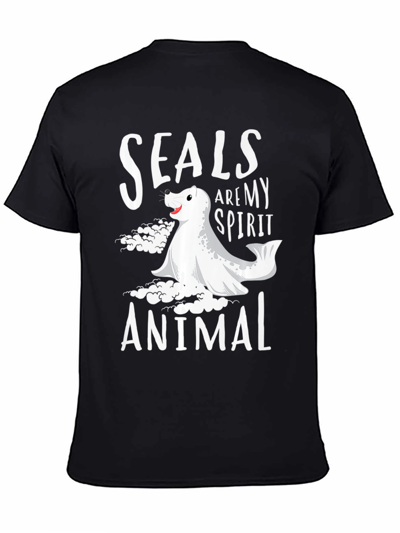 Seals Are My Spirit Animal Black T-Shirt
