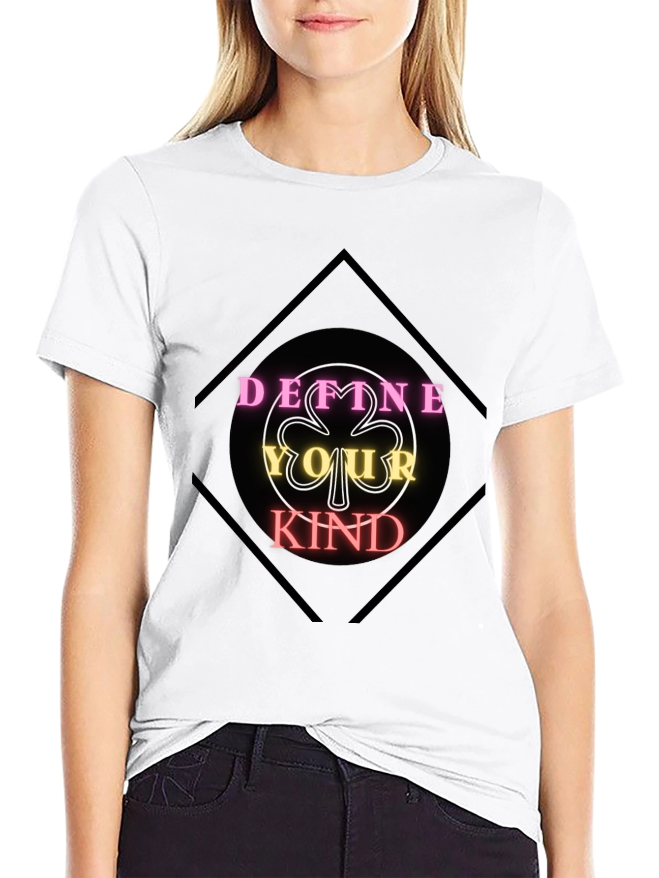 Define Your Kind Graphic Tee - Black Cotton Shirt