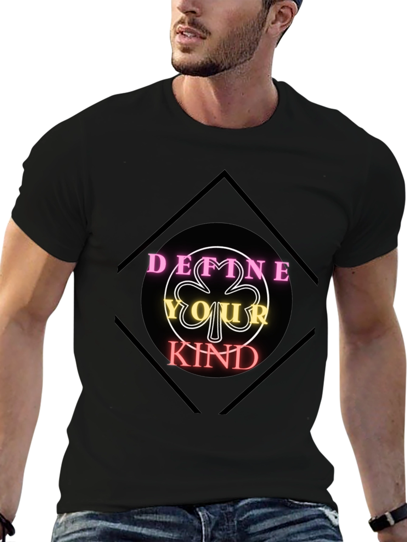 Define Your Kind Graphic Tee - Black Cotton Shirt