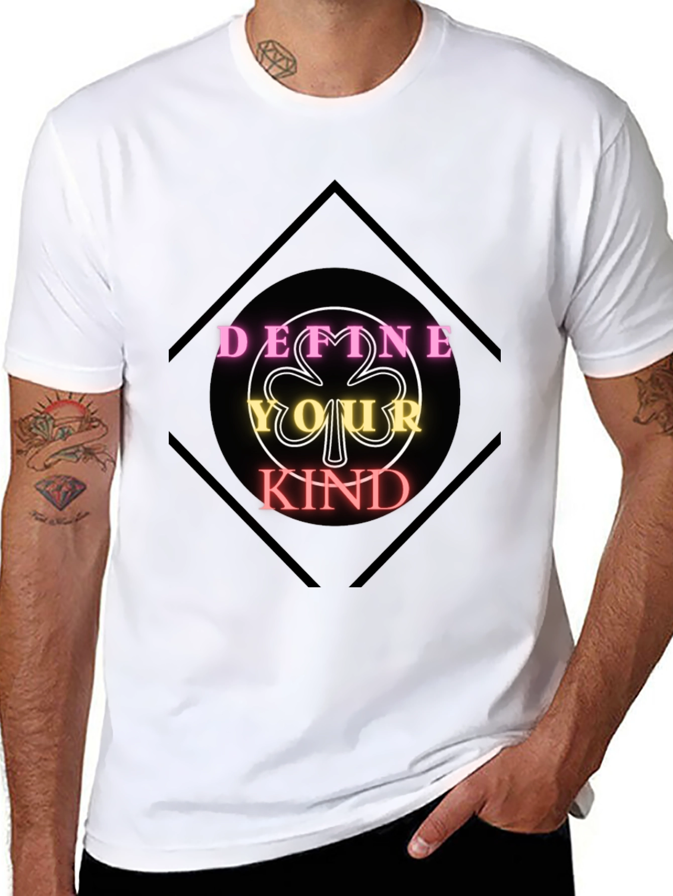 Define Your Kind Graphic Tee - Black Cotton Shirt