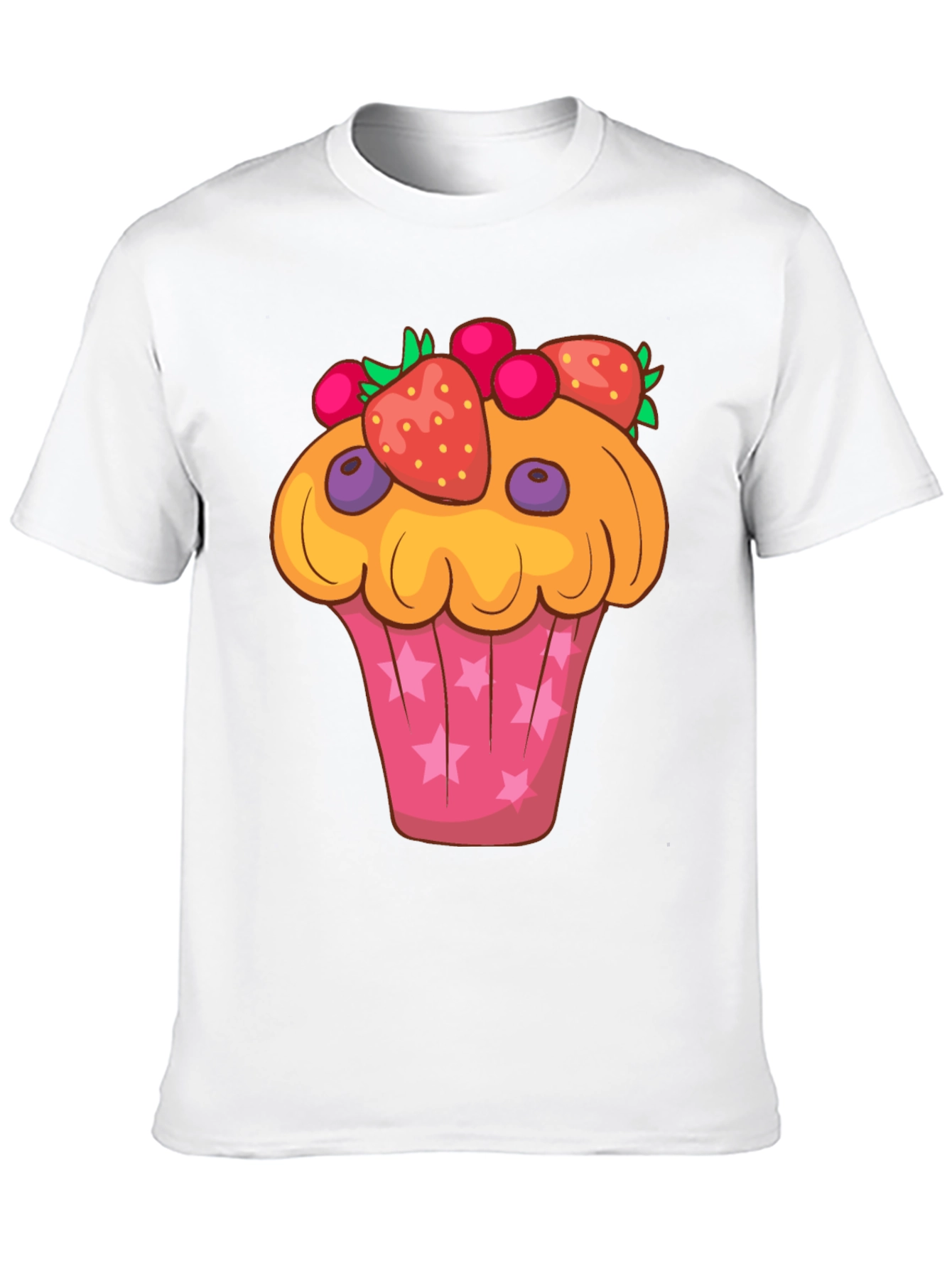 Cute Cupcake Graphic Tee - Fun Food T-Shirt