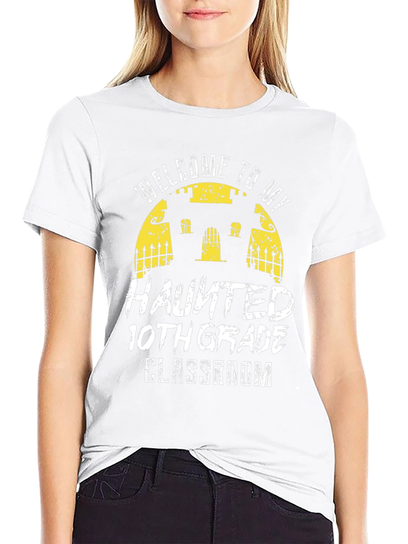 Haunted 10th Grade Classroom Tee
