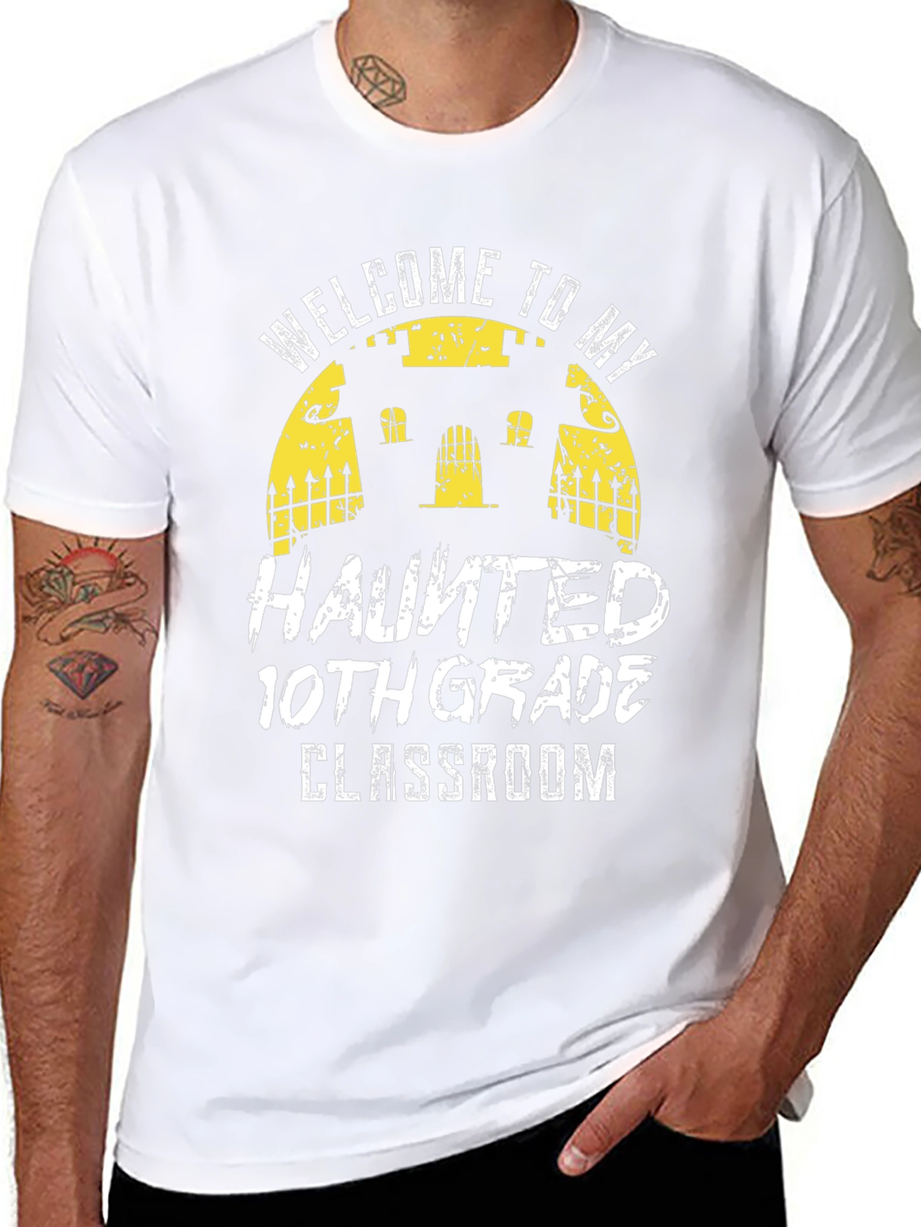 Haunted 10th Grade Classroom Tee