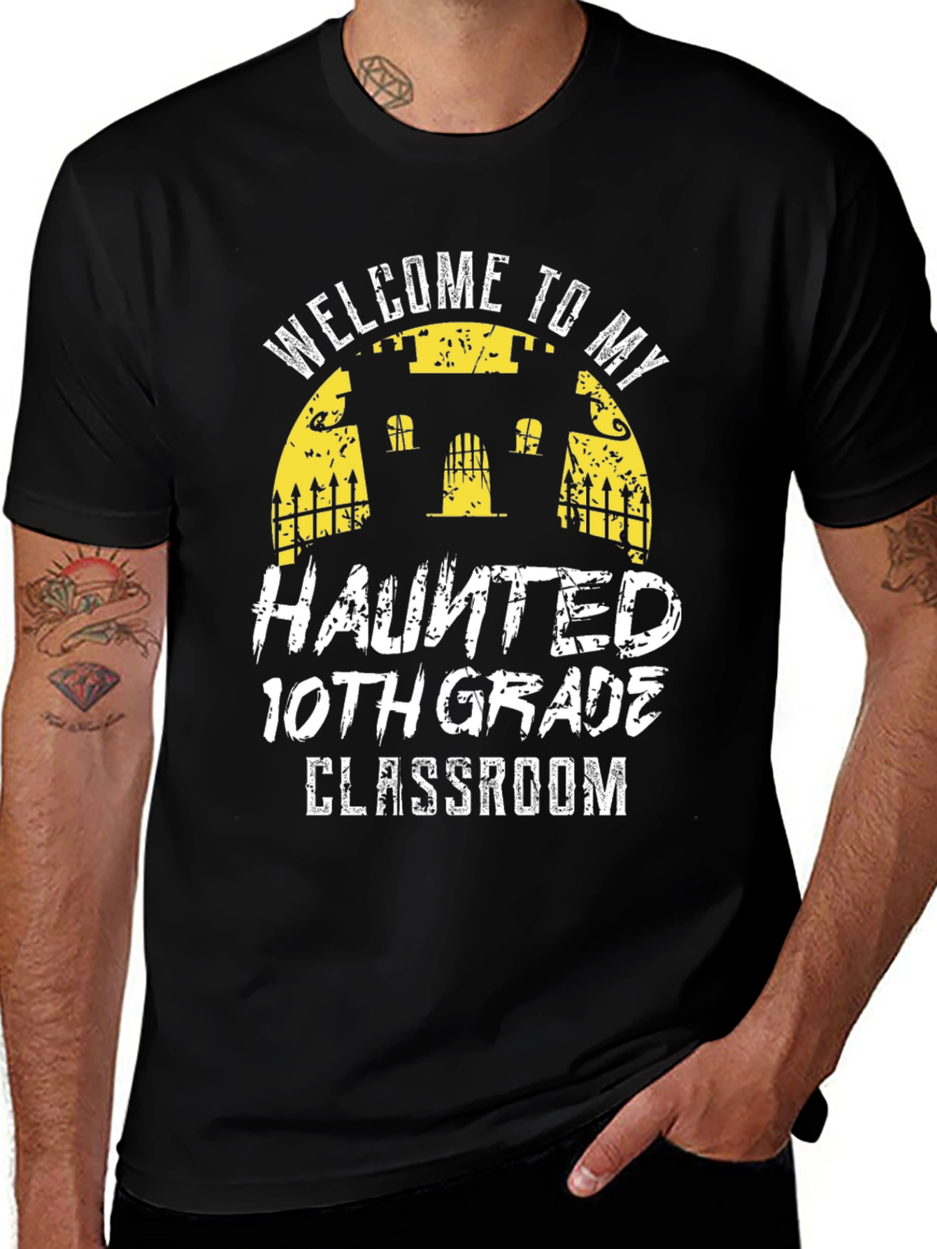 Haunted 10th Grade Classroom Tee