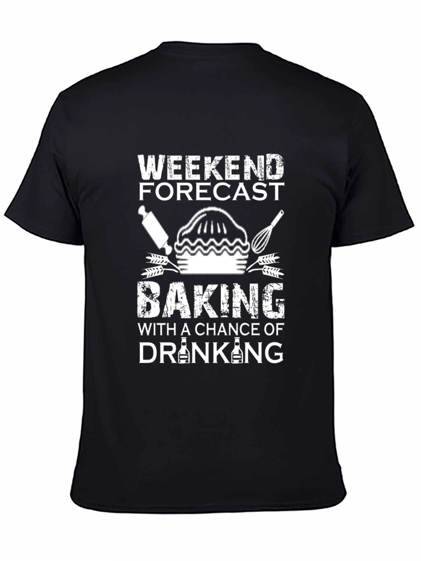 Weekend Baking & Drinking Graphic Tee - Black