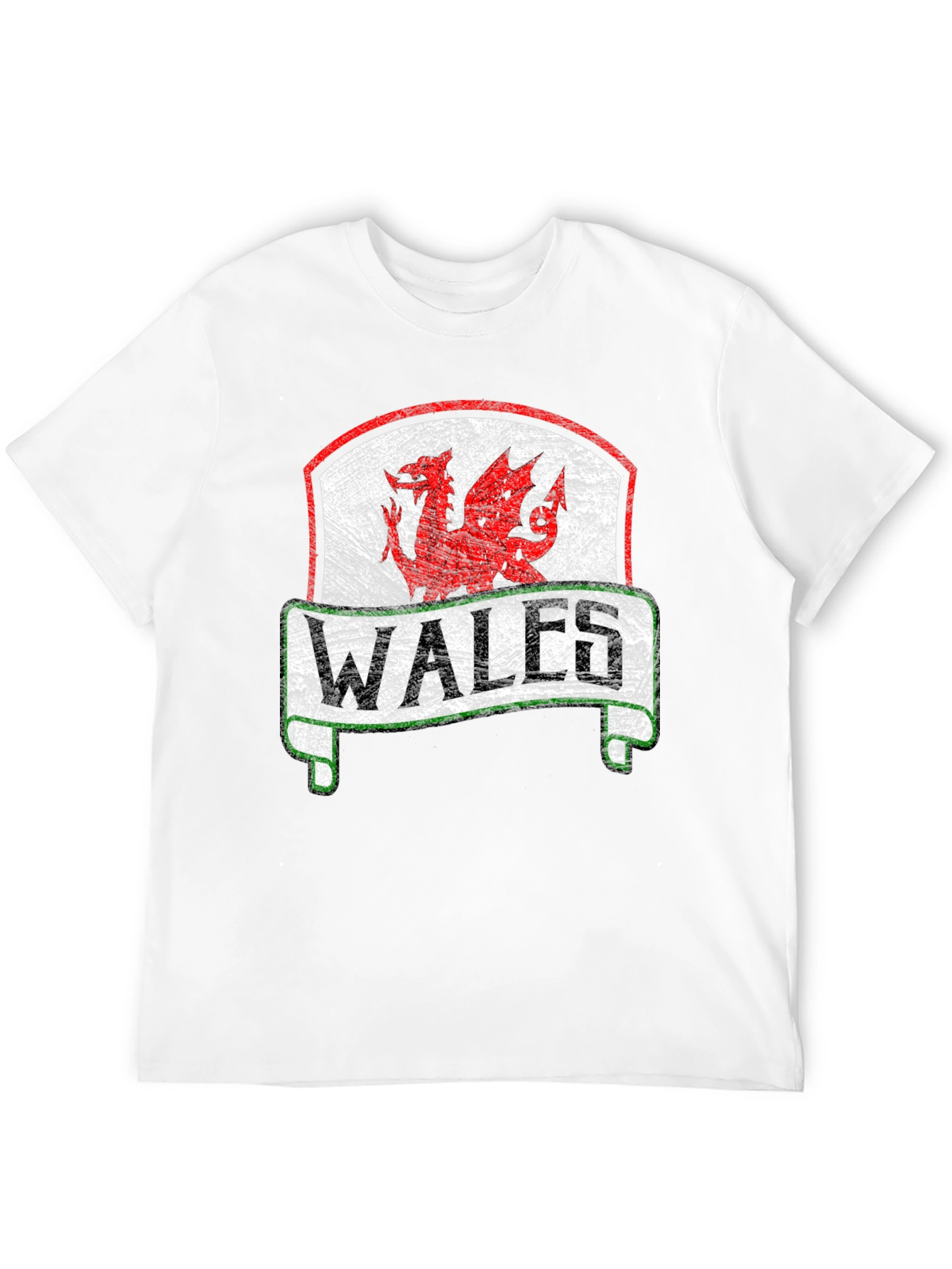 Wales Dragon Crest Black T-Shirt