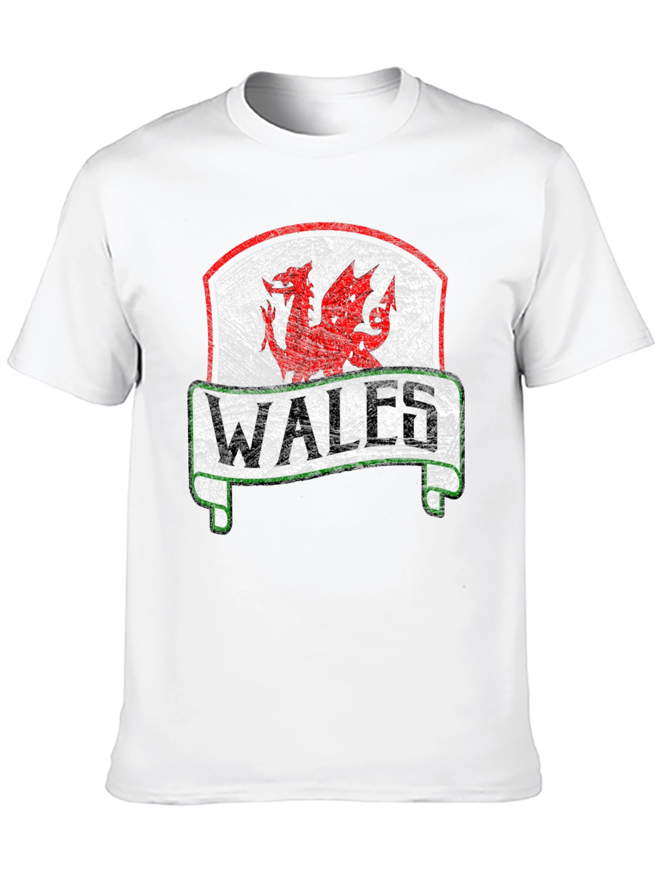 Wales Dragon Crest Black T-Shirt