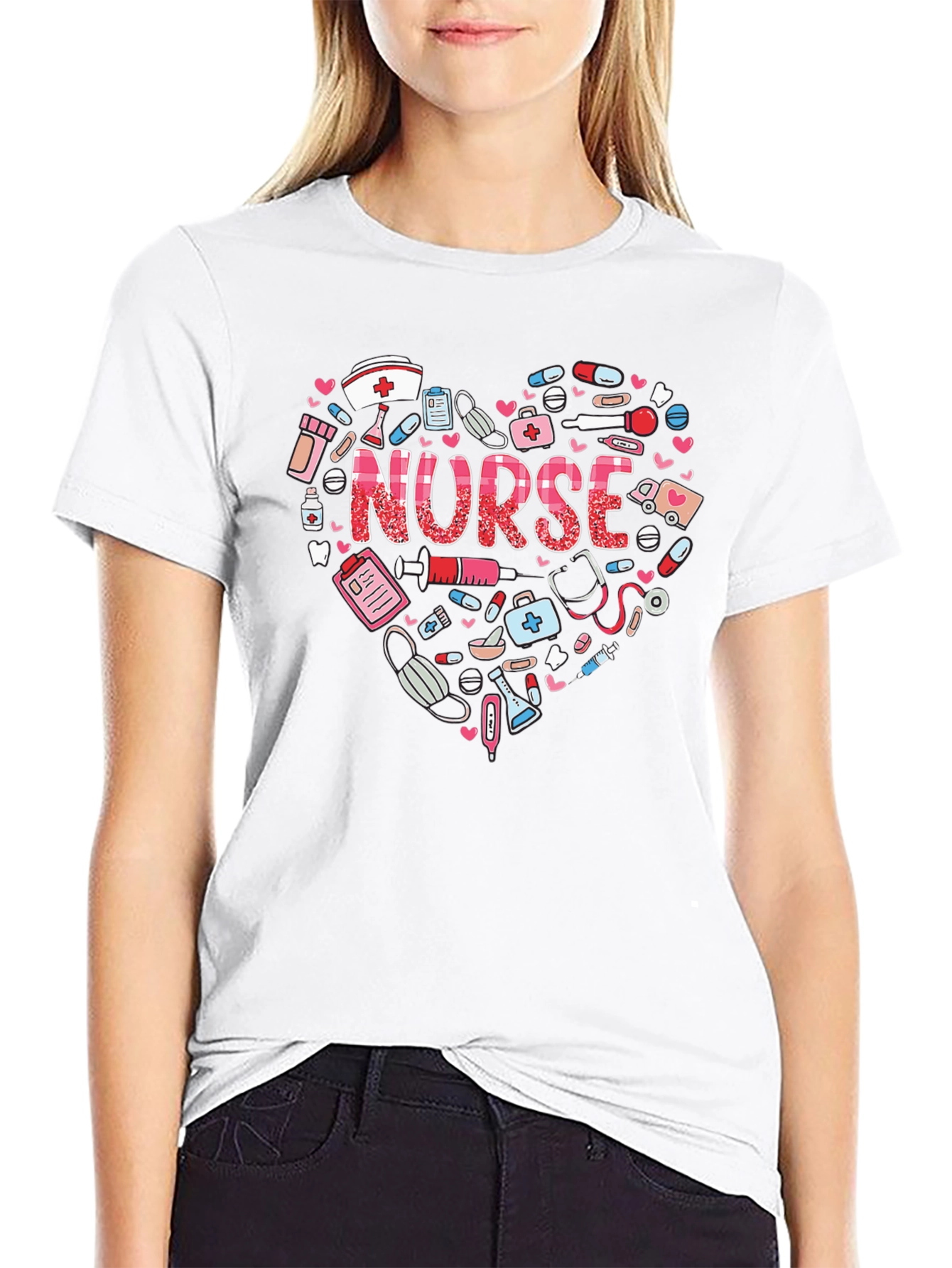 Nurse Heart Graphic T-Shirt - Healthcare Hero Appreciation