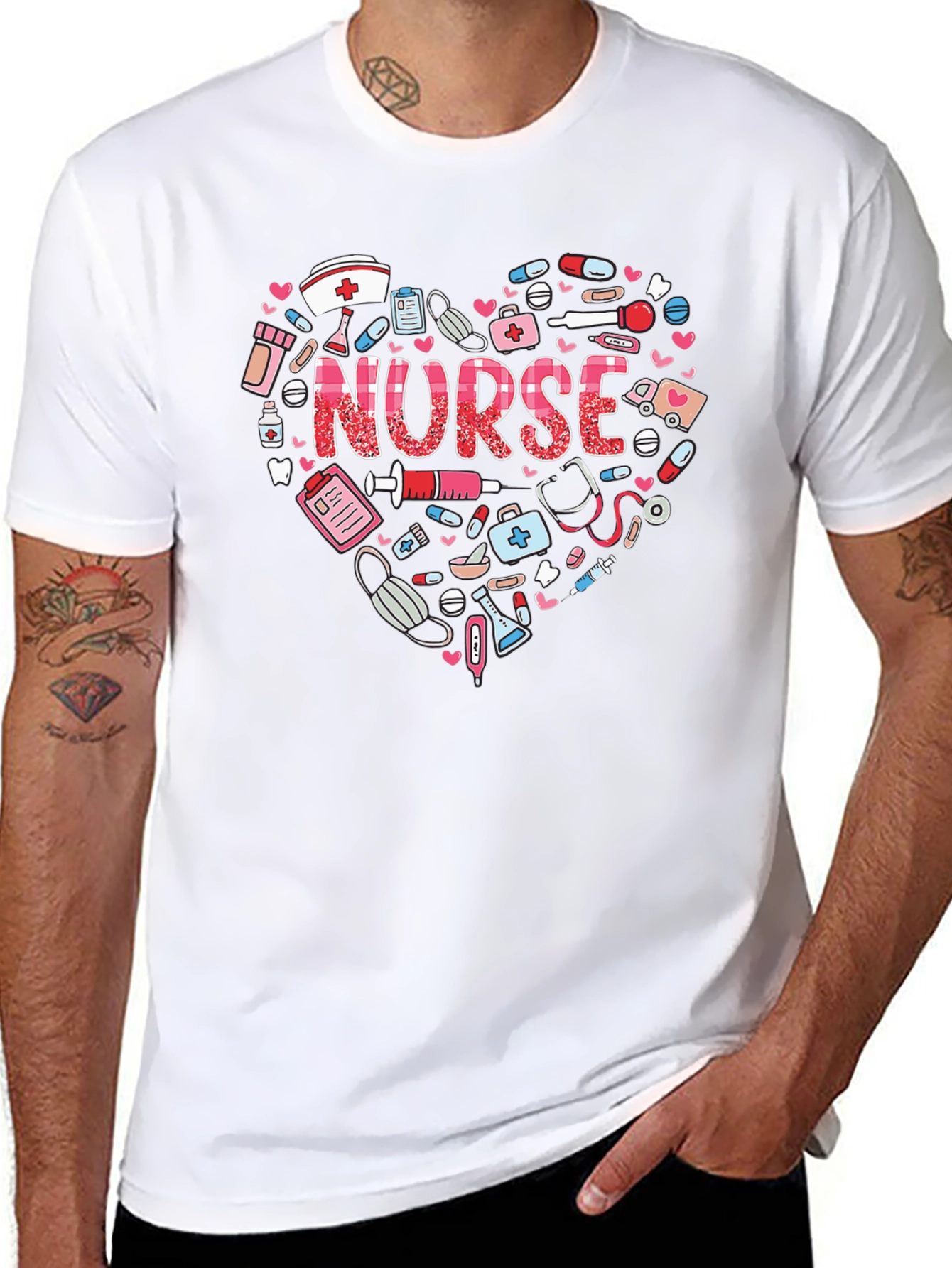 Nurse Heart Graphic T-Shirt - Healthcare Hero Appreciation