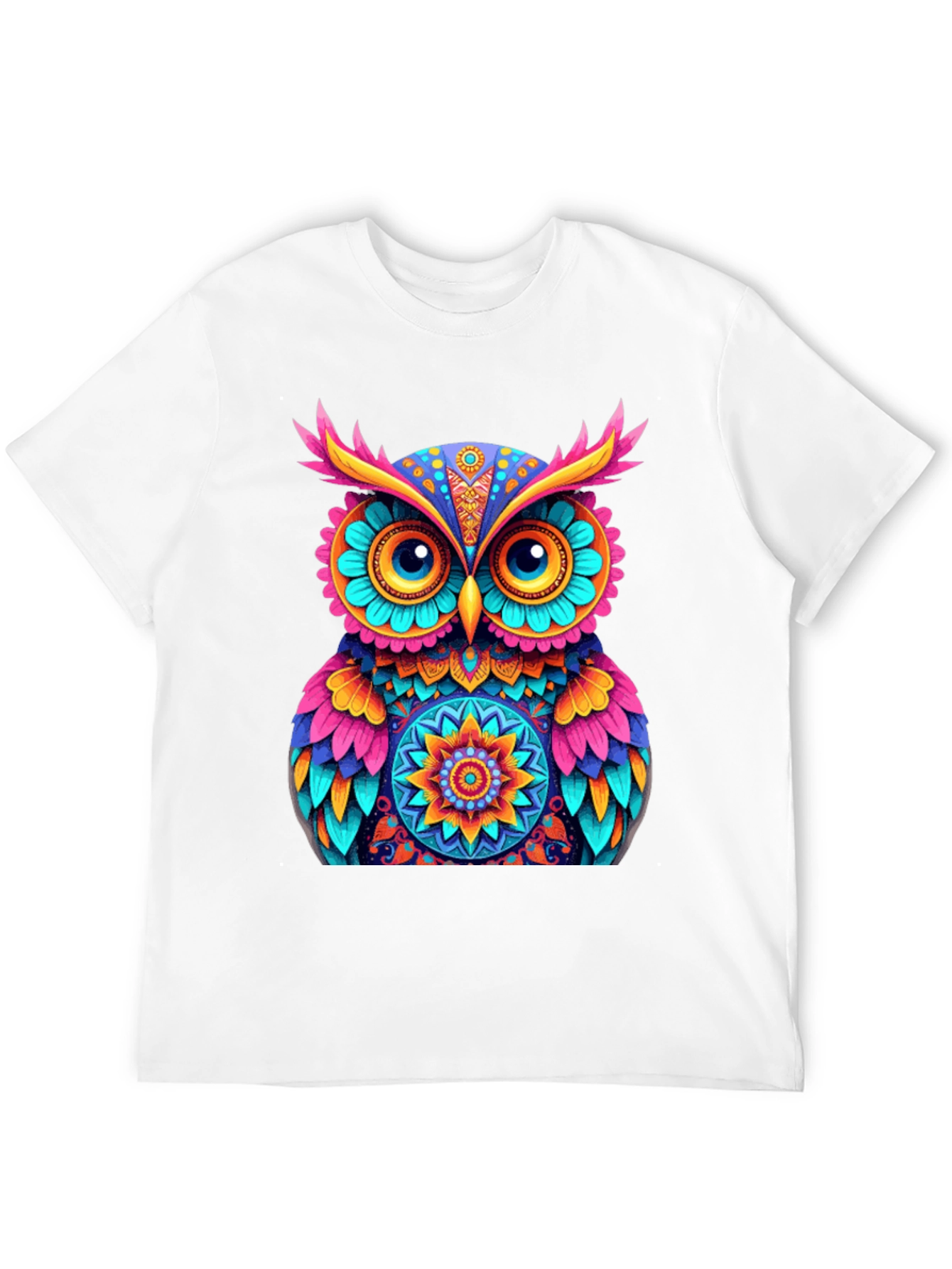 Colorful Owl Graphic T-Shirt