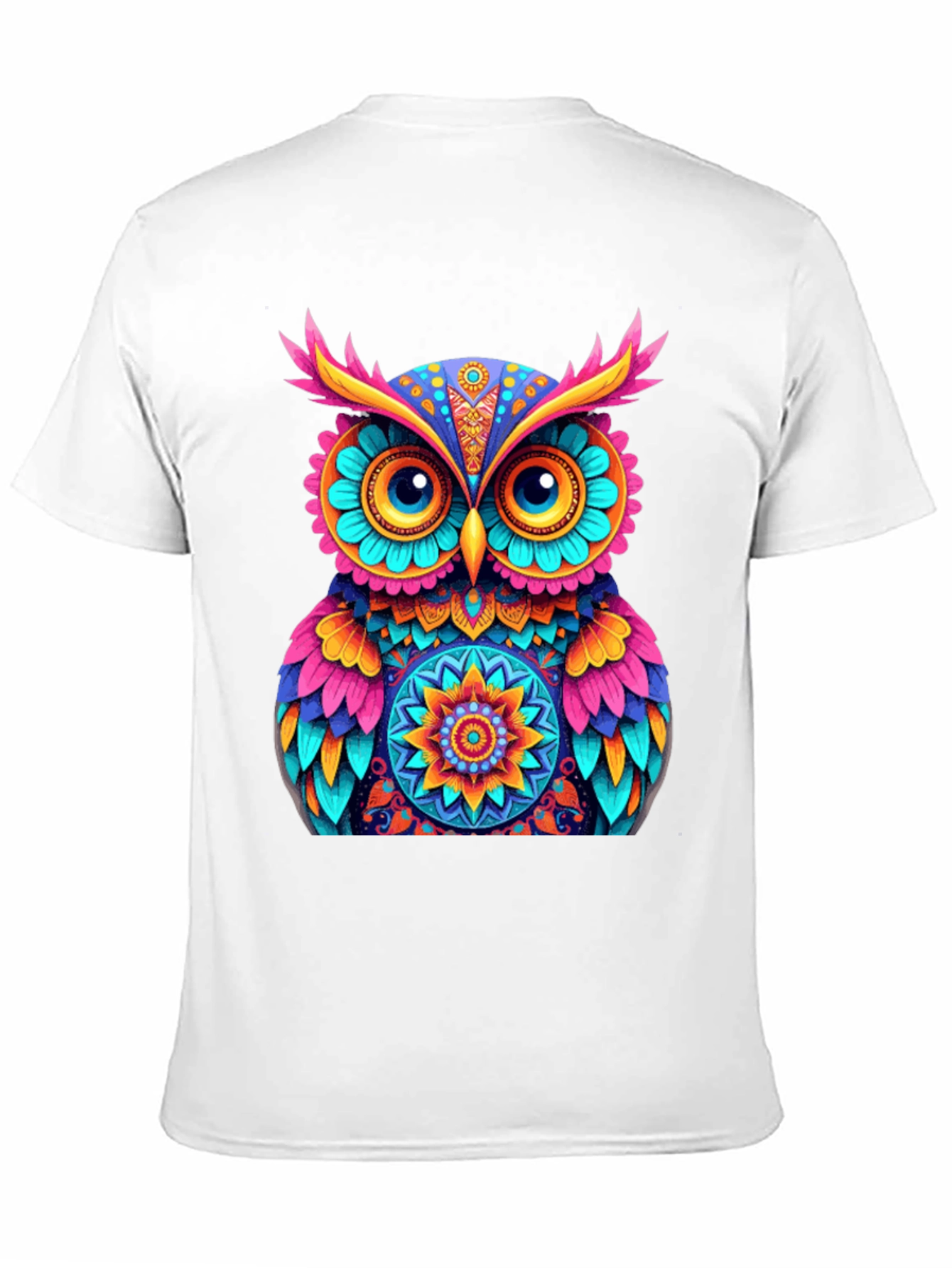 Colorful Owl Graphic T-Shirt