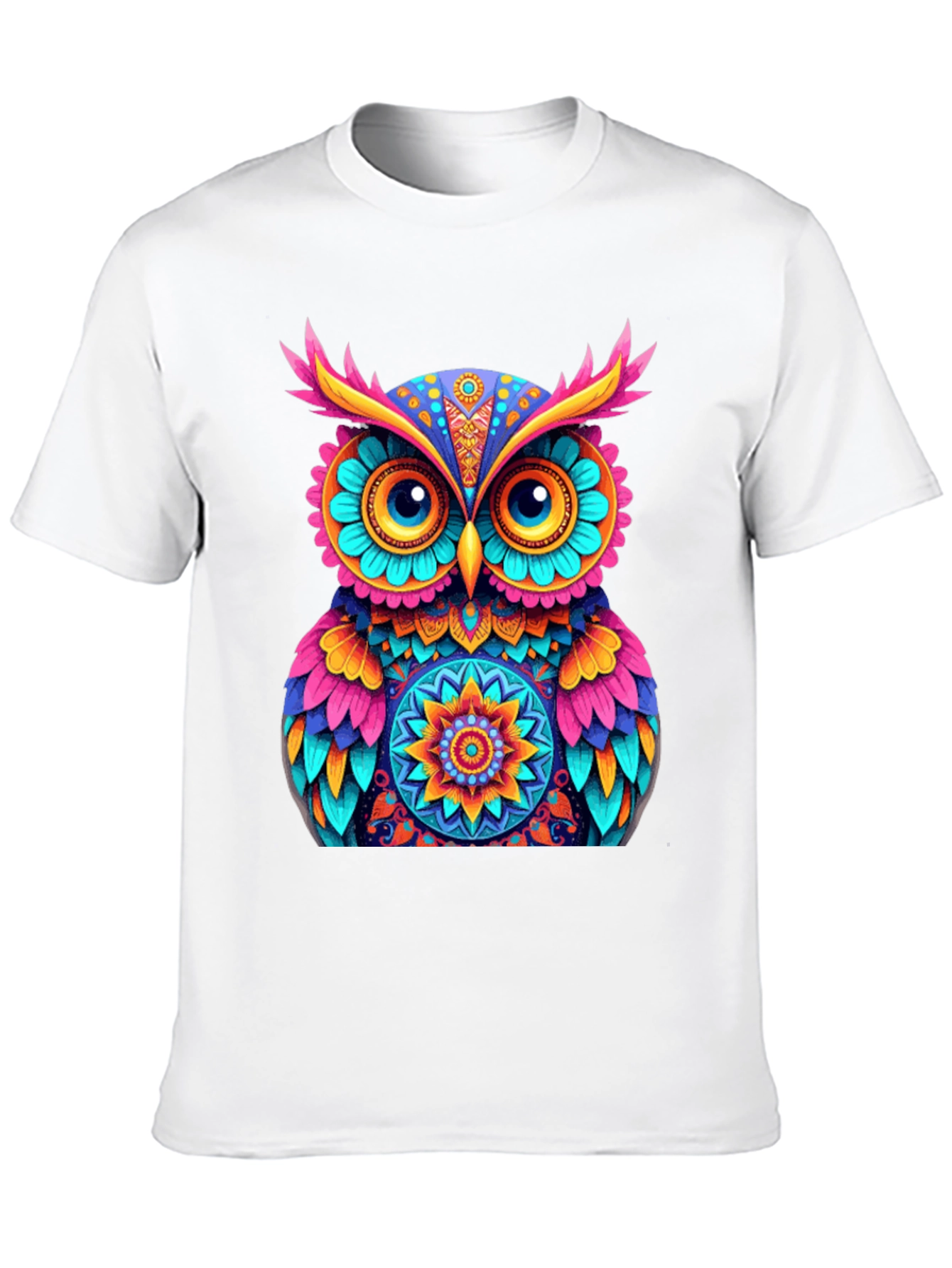 Colorful Owl Graphic T-Shirt