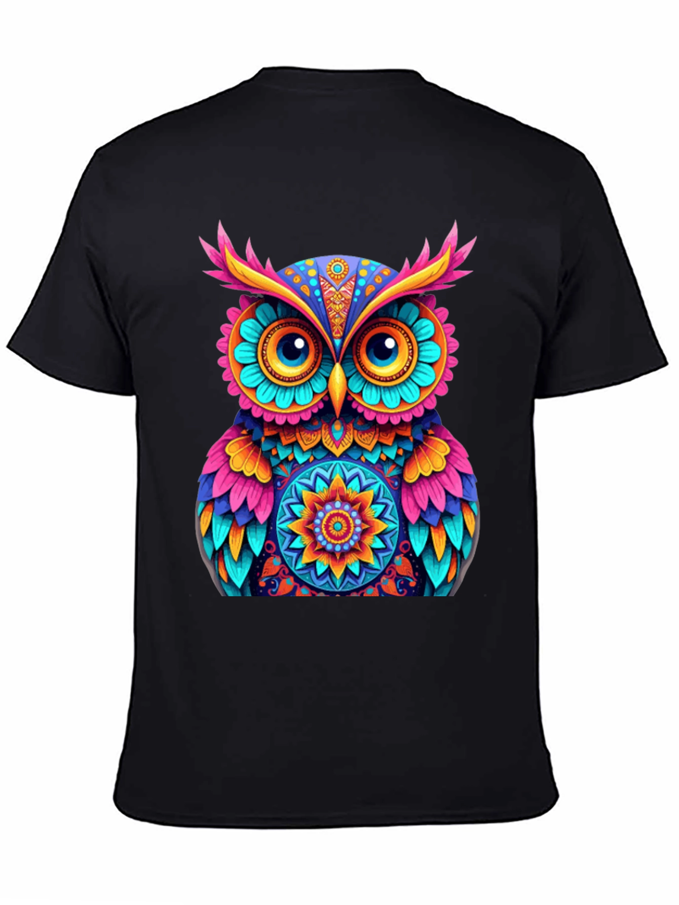 Colorful Owl Graphic T-Shirt