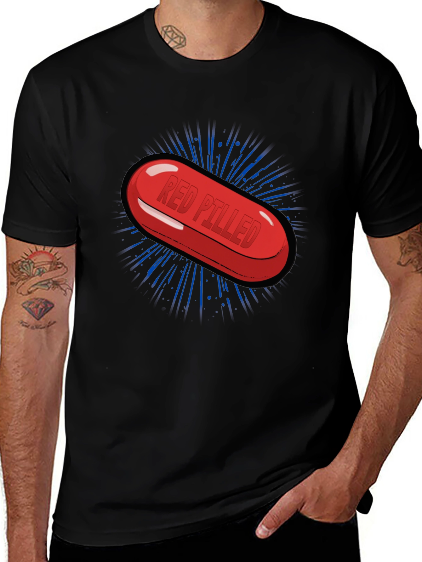 Red Pilled Graphic Tee - Truth Seeker T-Shirt