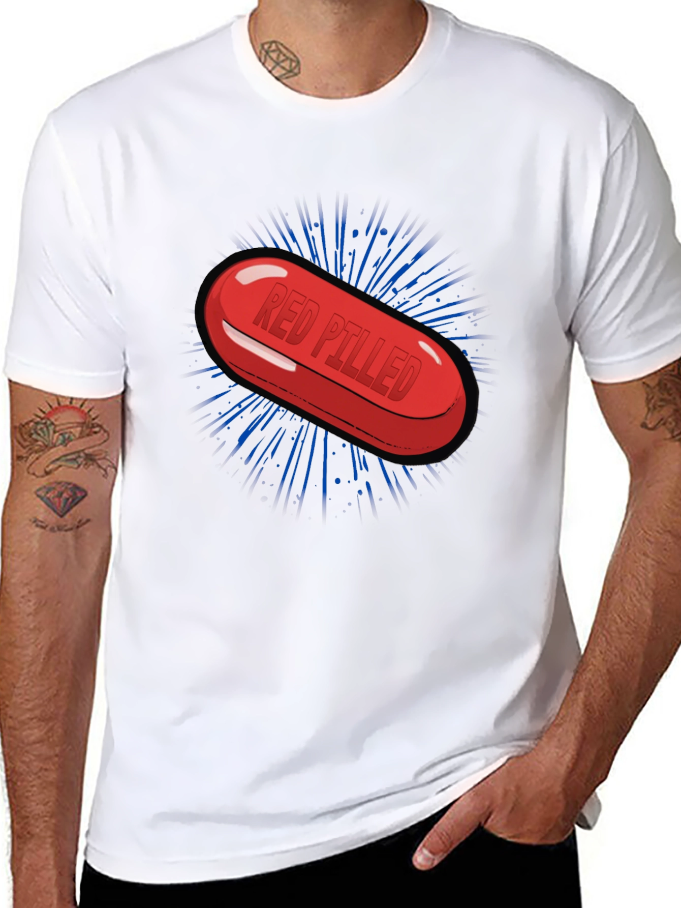 Red Pilled Graphic Tee - Truth Seeker T-Shirt