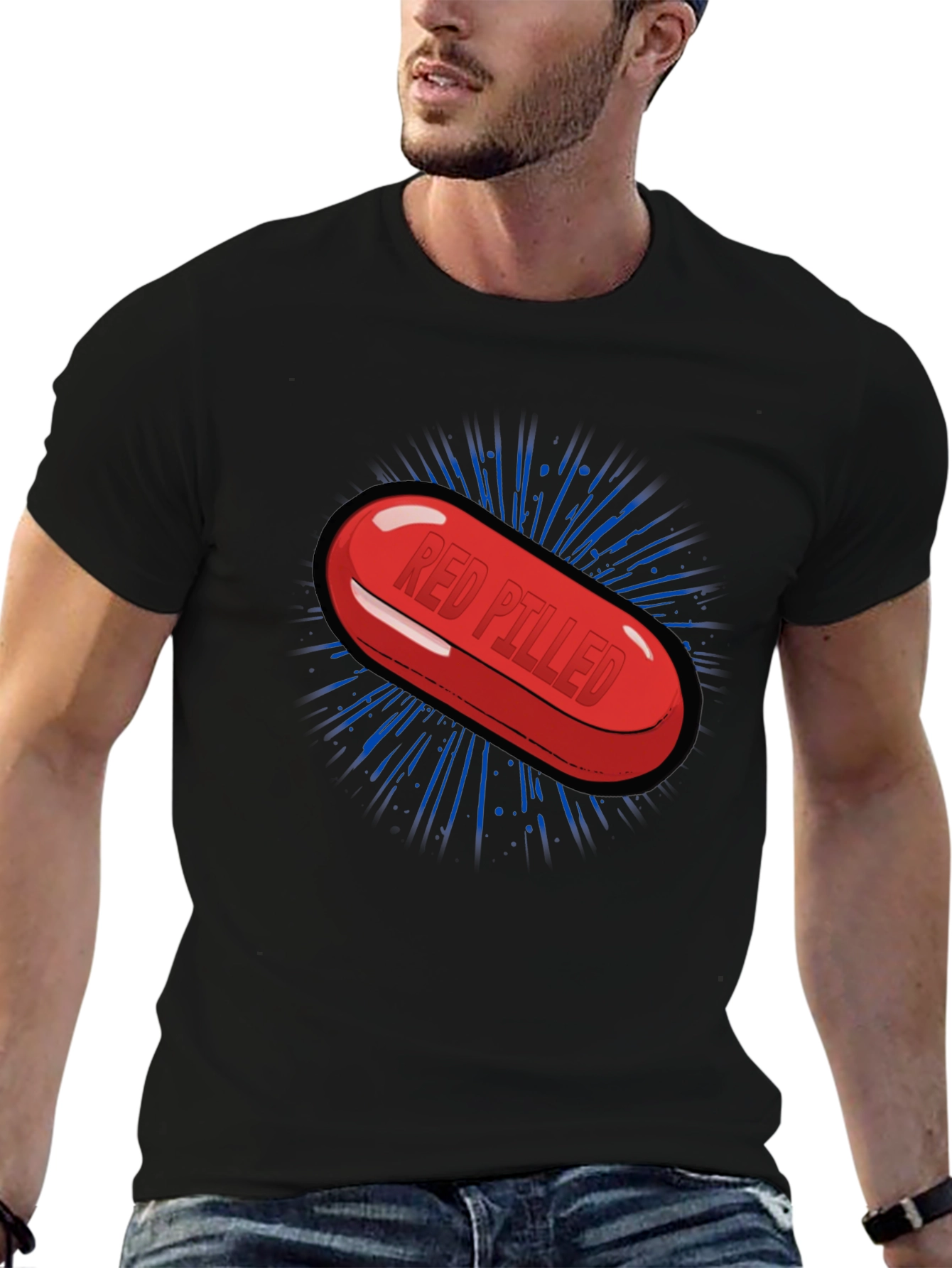 Red Pilled Graphic Tee - Truth Seeker T-Shirt