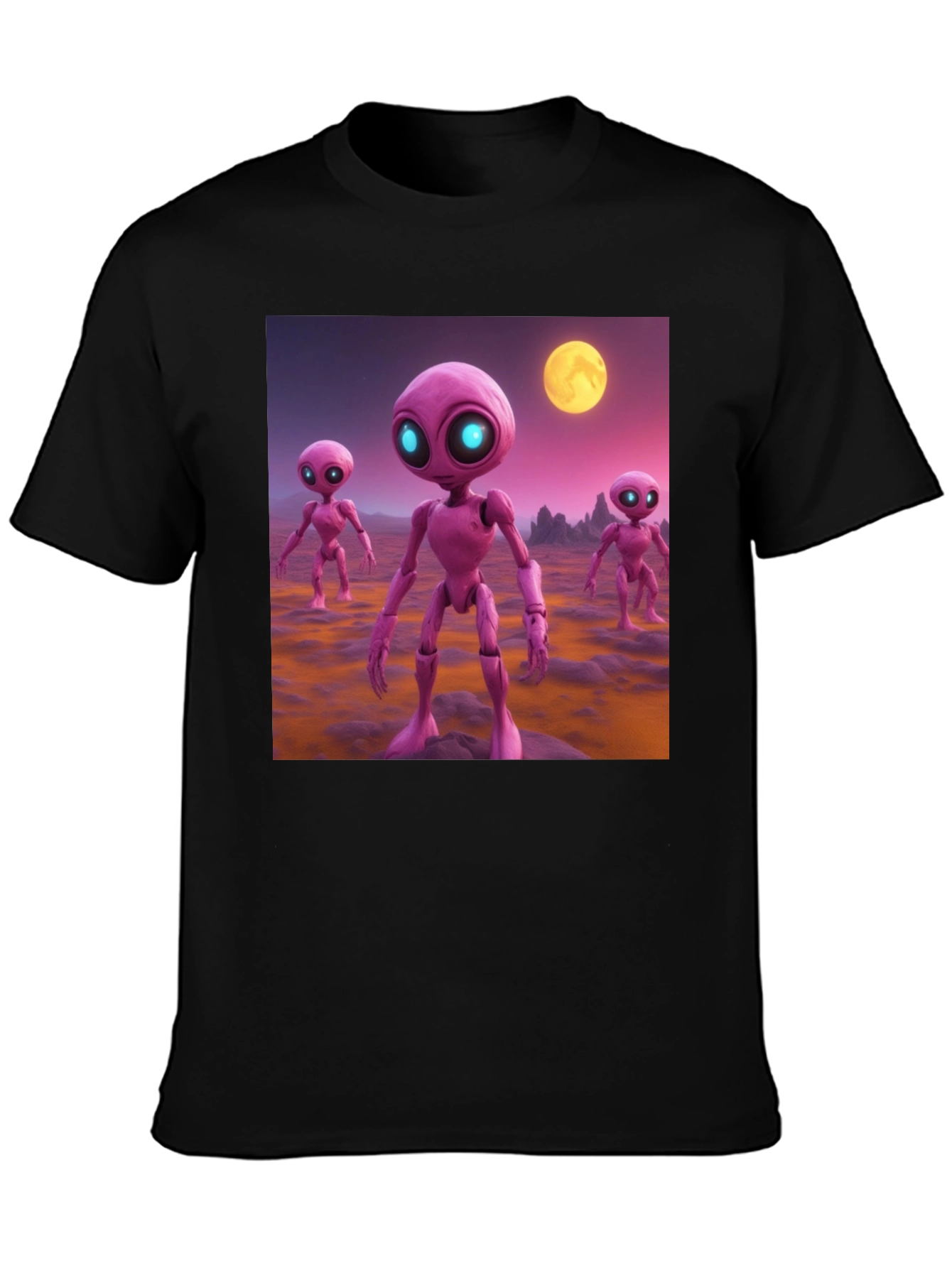 Alien Encounter Black T-Shirt