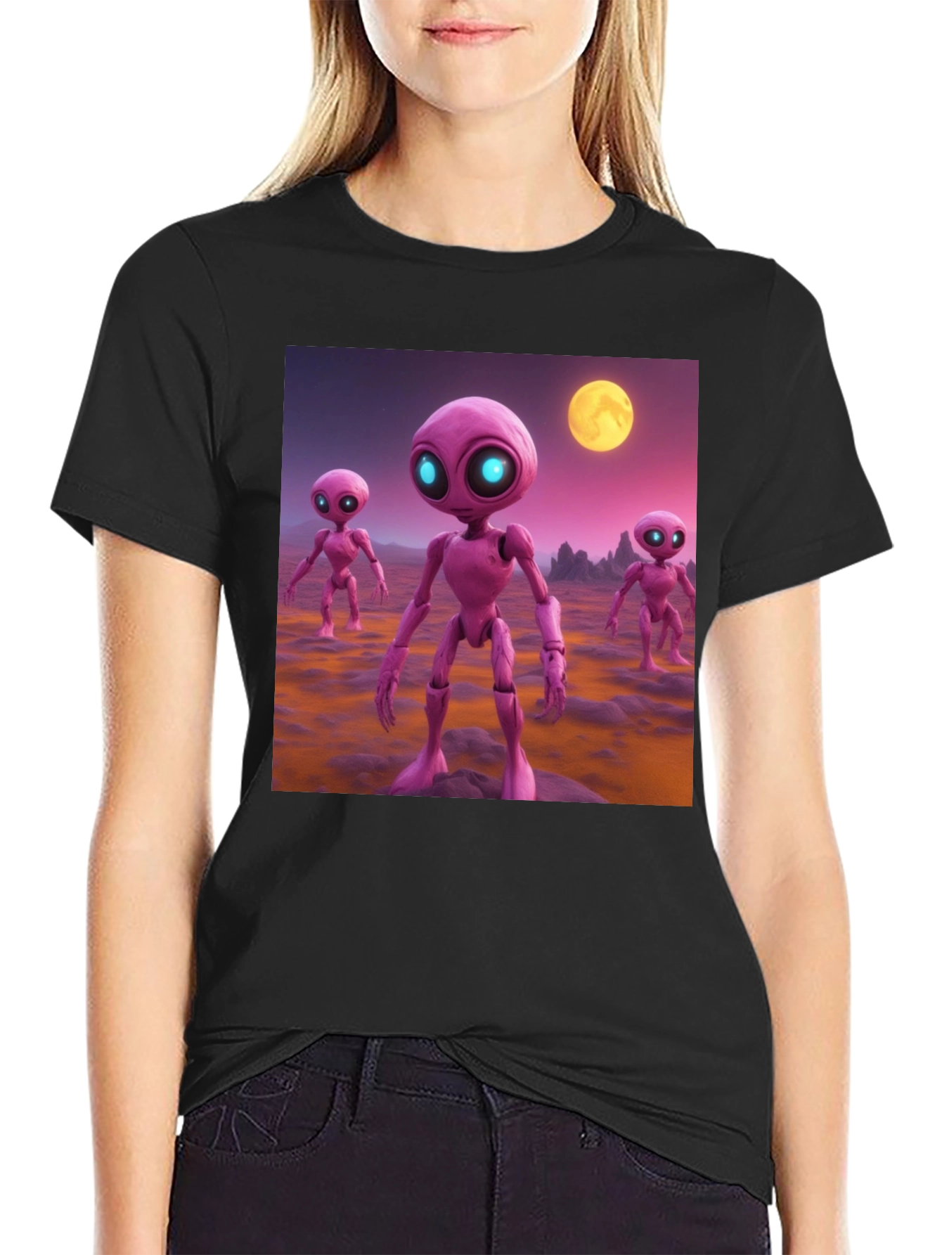 Alien Encounter Black T-Shirt