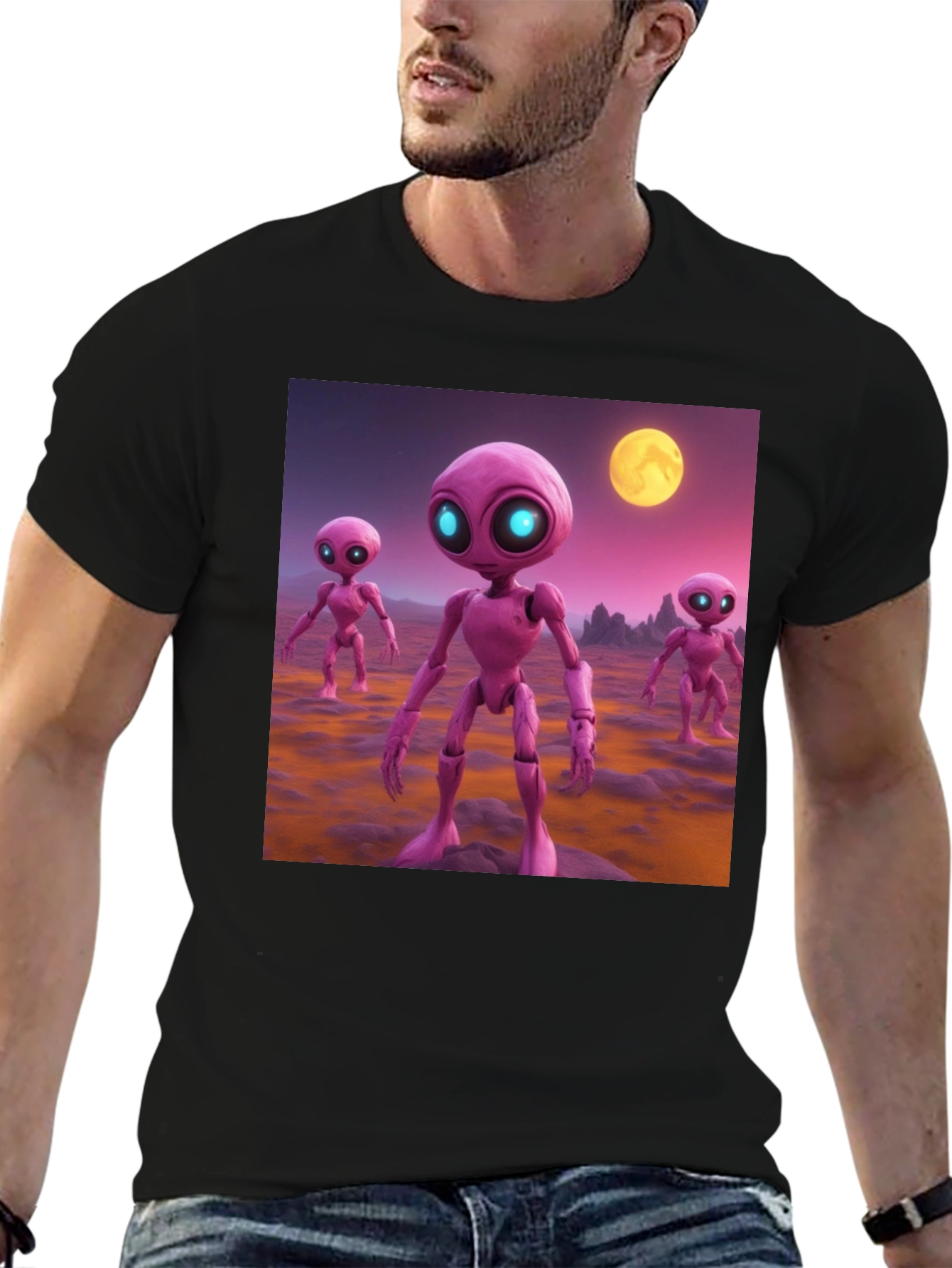 Alien Encounter Black T-Shirt