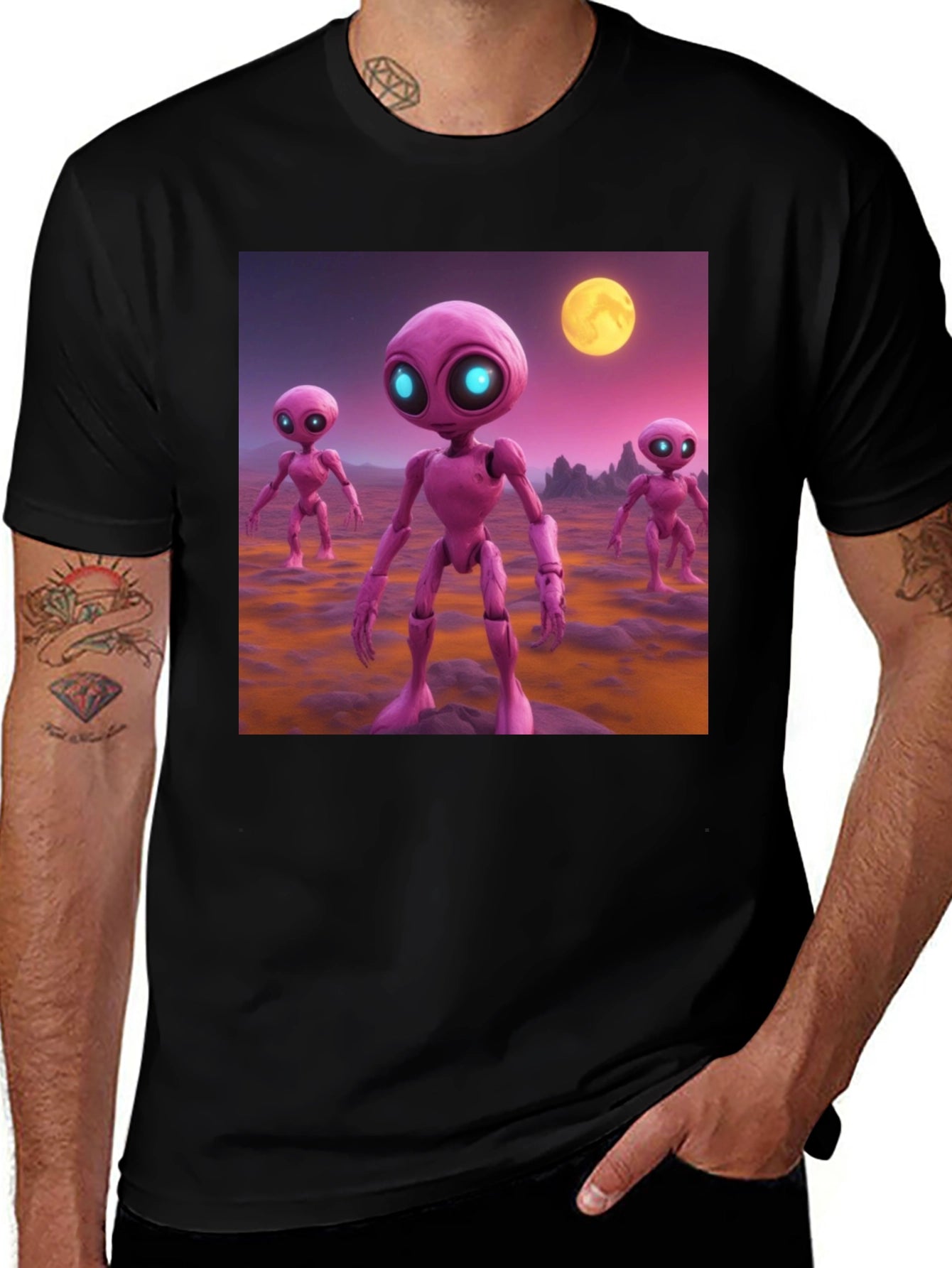 Alien Encounter Black T-Shirt