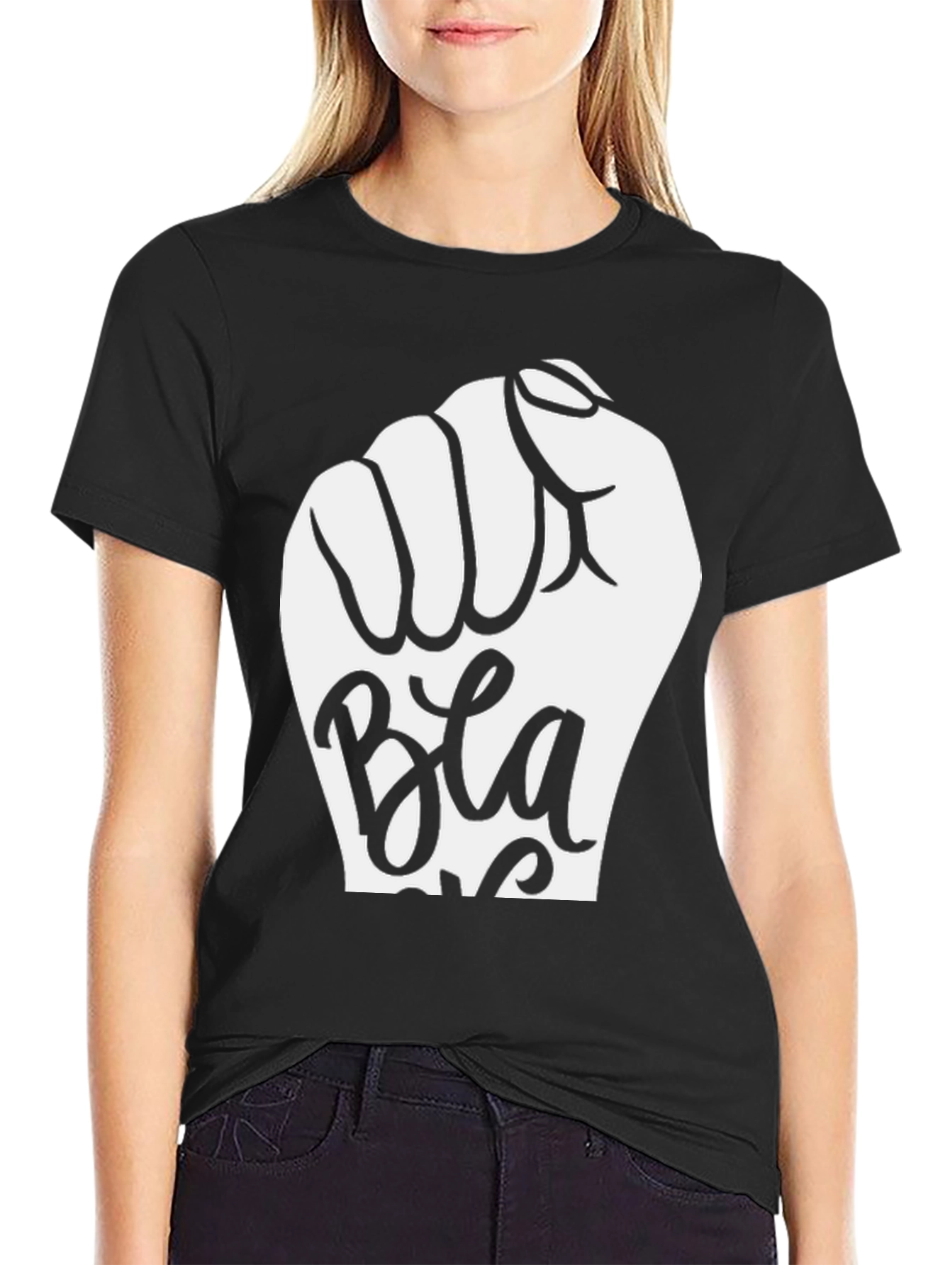 Black Power Fist T-Shirt - Bold Graphic Tee