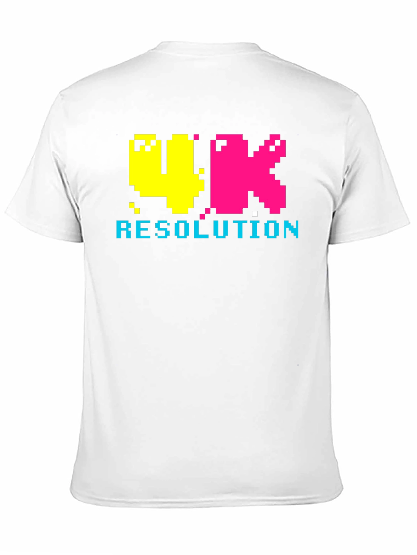 Retro 4K Resolution Pixel Art Black T-Shirt